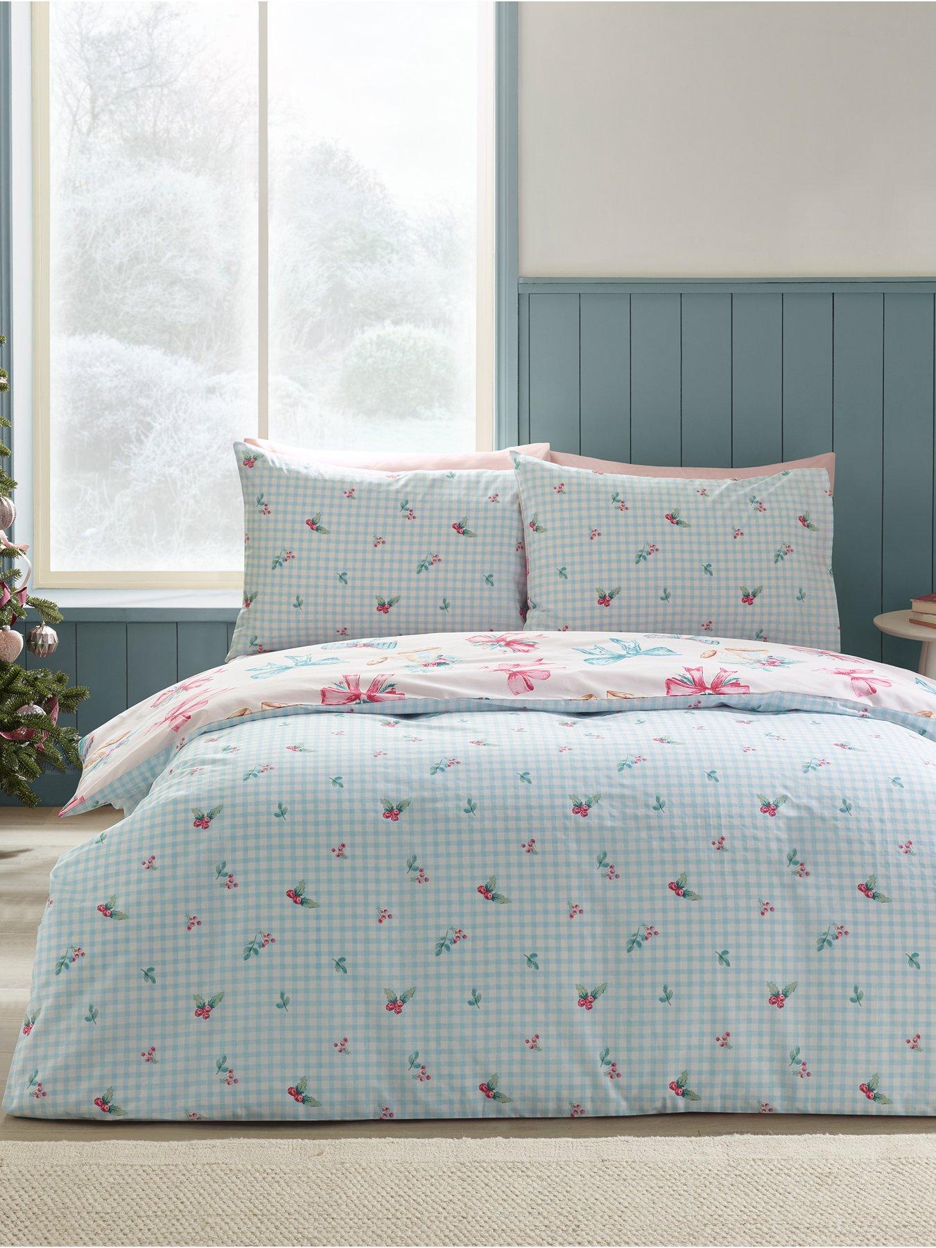 Image 4 of 6 of Catherine Lansfield Christmas Bows and Bells Duvet Set