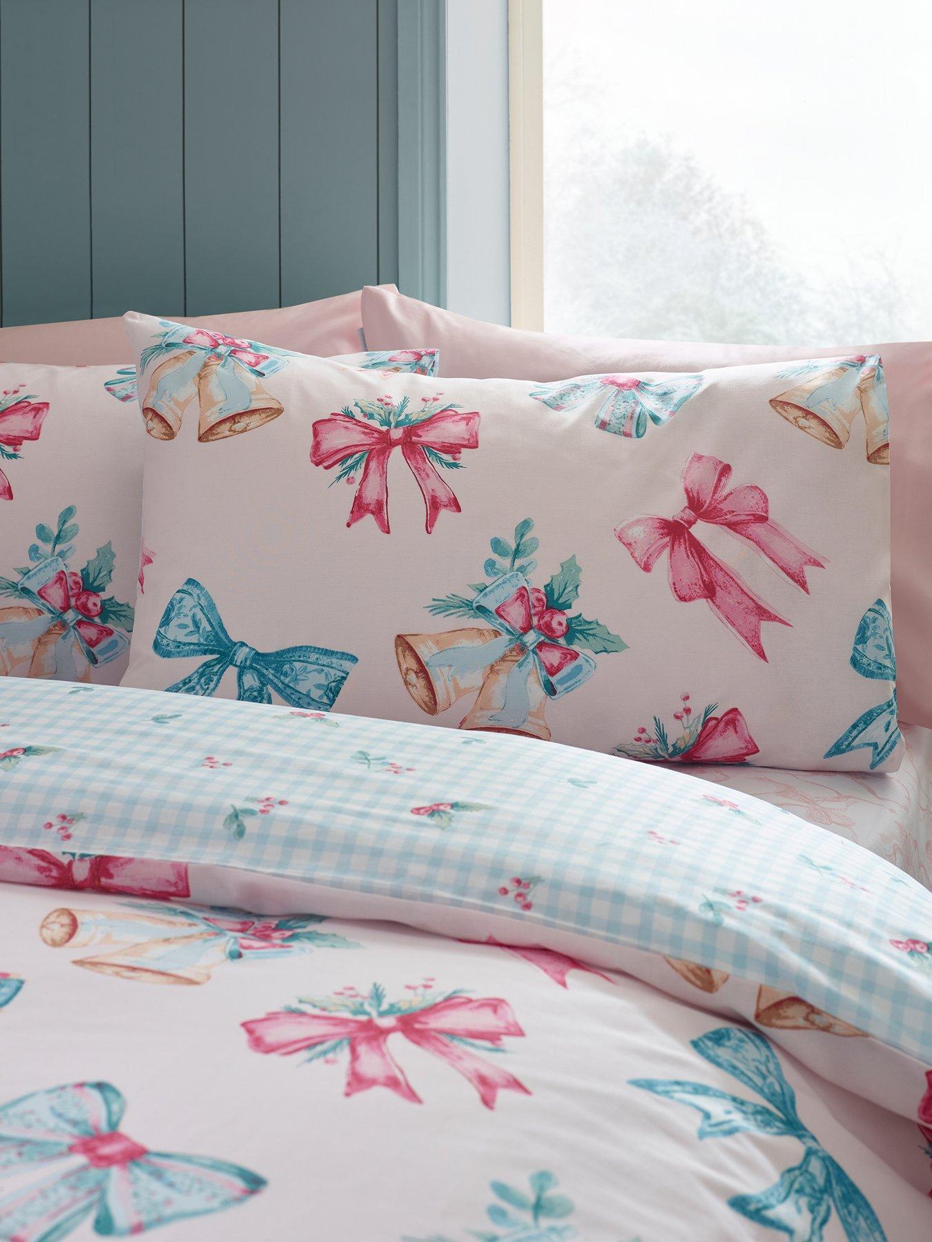 Image 5 of 6 of Catherine Lansfield Christmas Bows and Bells Duvet Set
