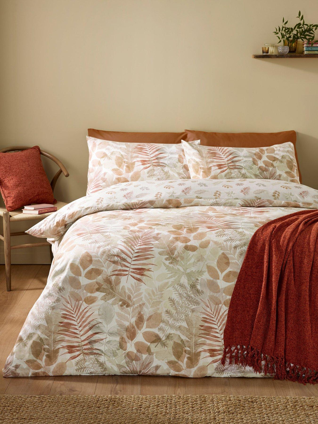 Image 1 of 6 of Catherine Lansfield Autumn Leaves Duvet Cover&nbsp;Set