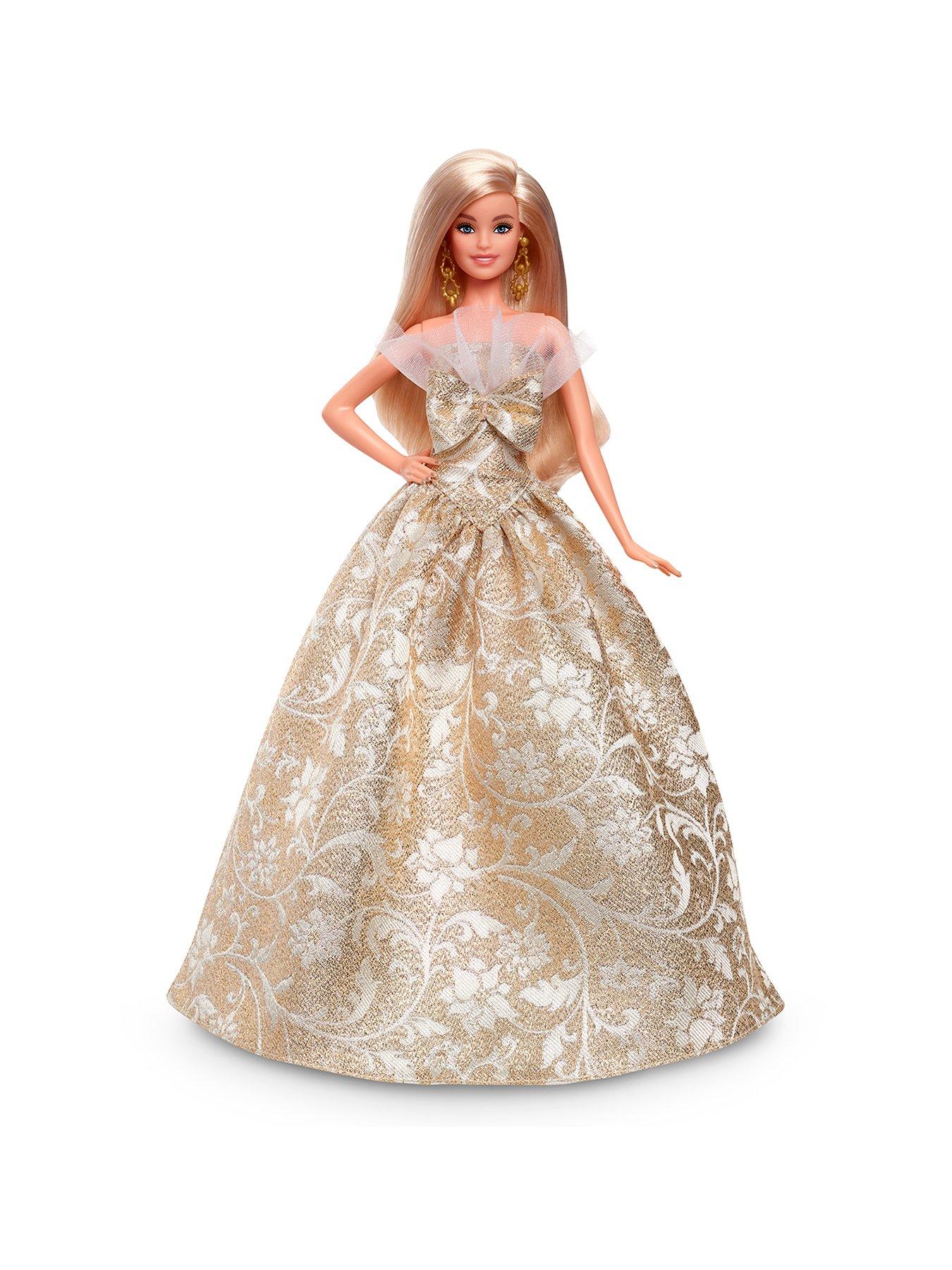 undefined Seasonal Celebrations - Barbie 2025 Gold Holiday Doll-Blonde
