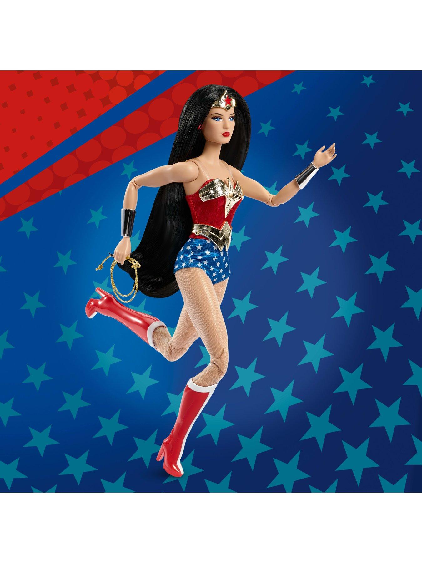 Image 2 of 7 of Barbie Signature&nbsp;Wonder Woman Collectible Doll in Red and Blue Tank Suit with Golden Accessories and Lasso