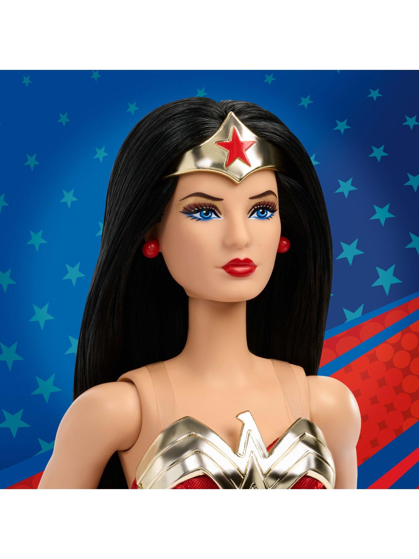 Image 3 of 7 of Barbie Signature&nbsp;Wonder Woman Collectible Doll in Red and Blue Tank Suit with Golden Accessories and Lasso