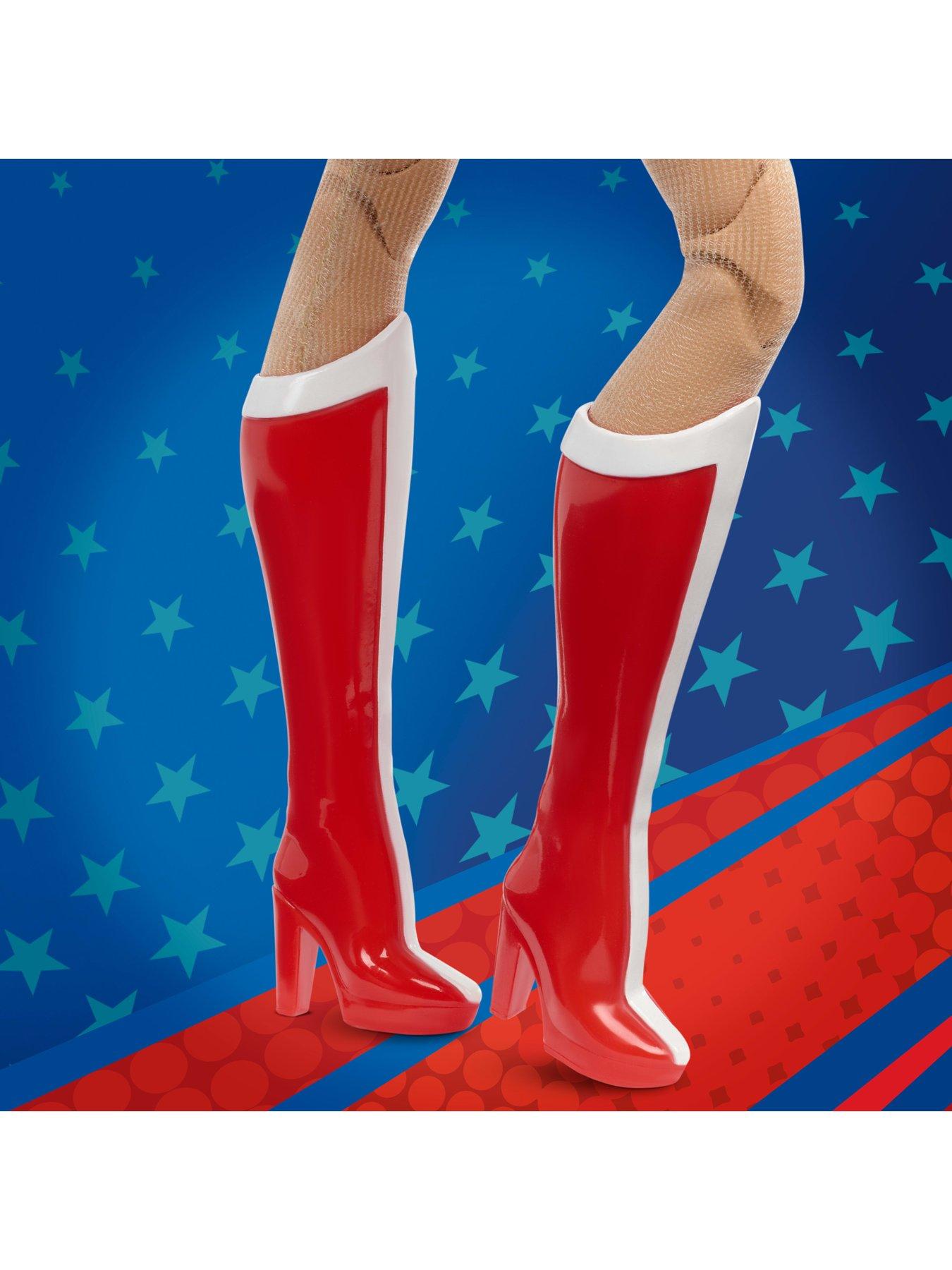 Image 5 of 7 of Barbie Signature&nbsp;Wonder Woman Collectible Doll in Red and Blue Tank Suit with Golden Accessories and Lasso