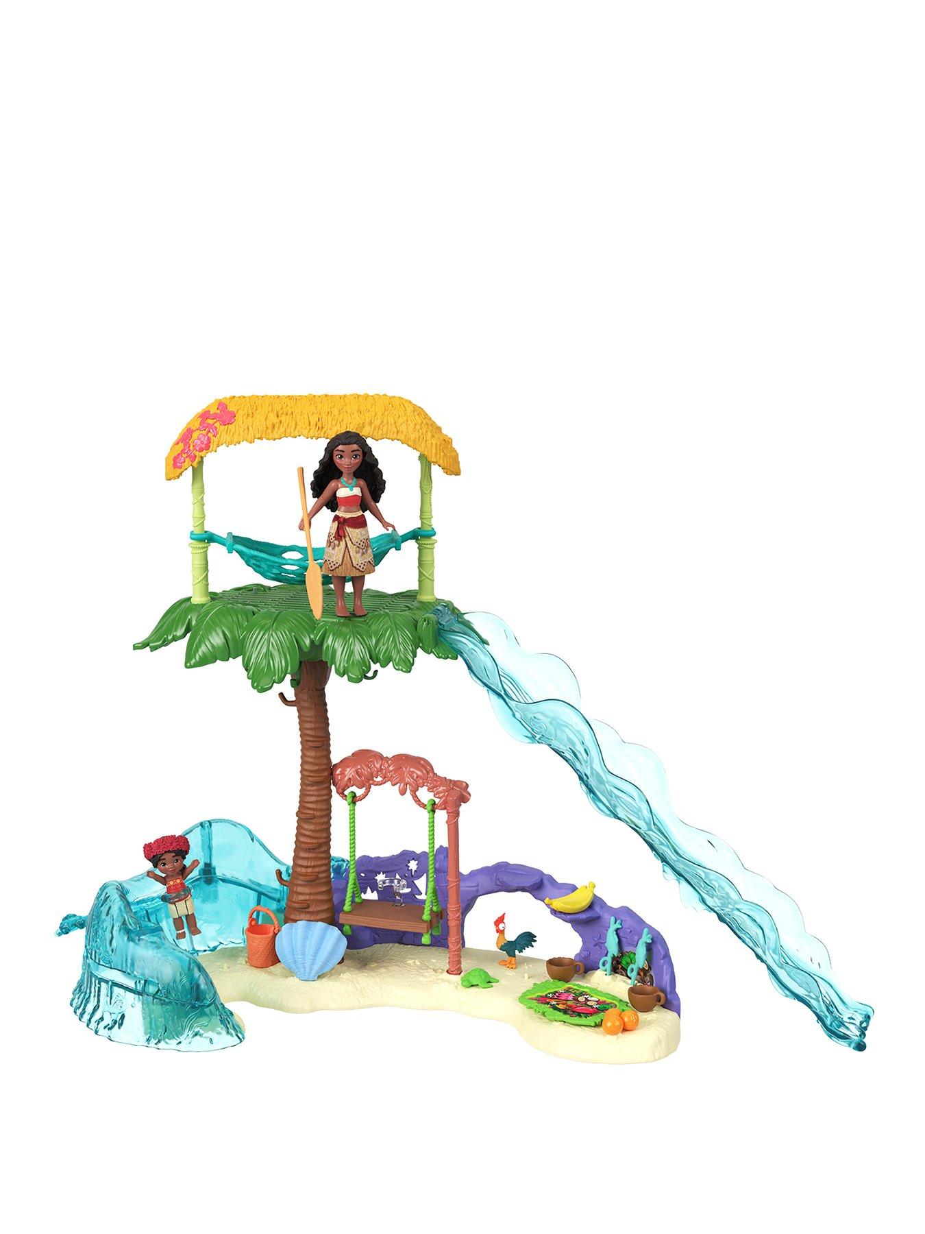 undefined 2 Toys, Moana's Island Adventure Playset with 2 Small Dolls, 2 friends & 8 Accessories