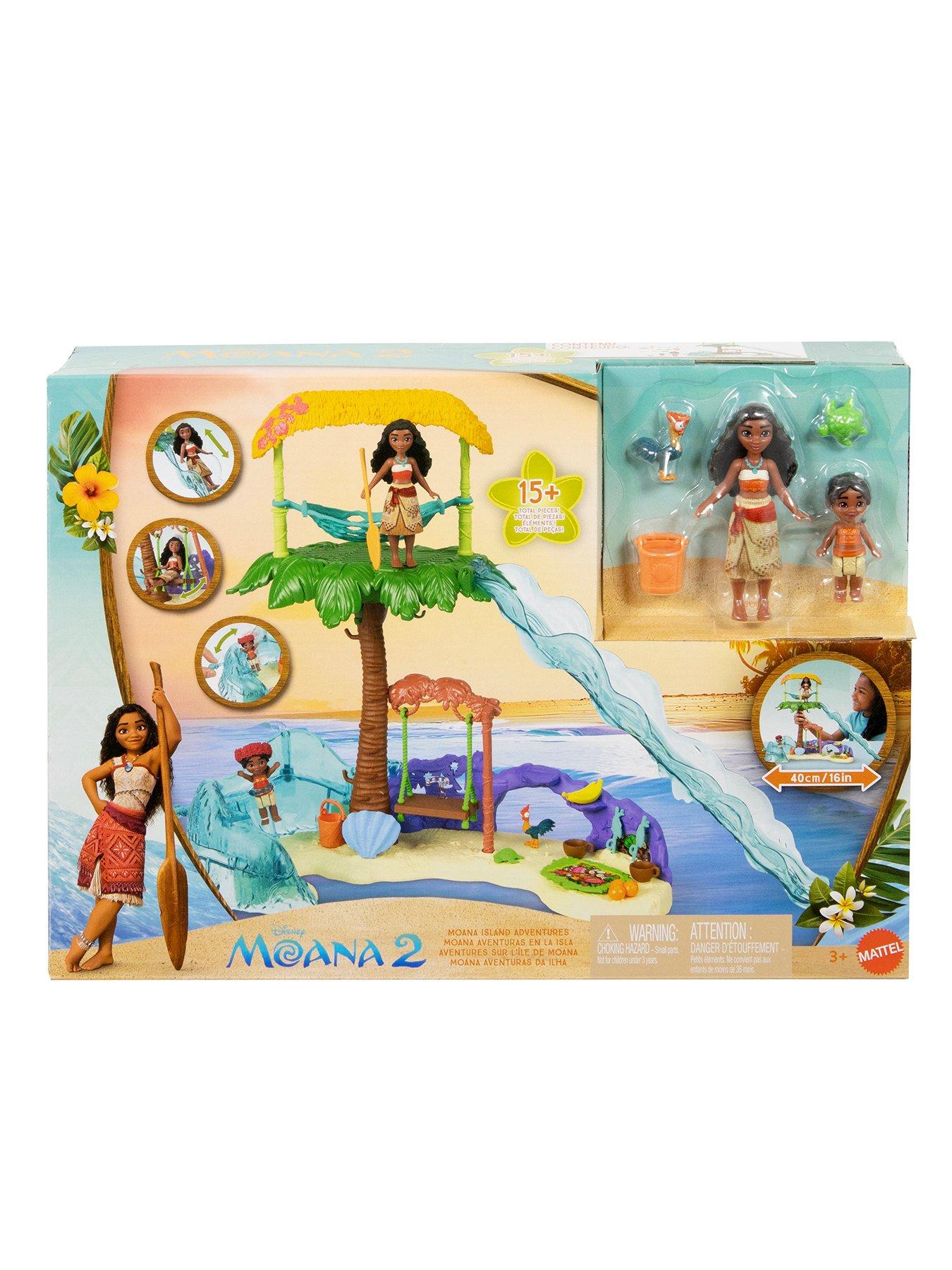 Image 7 of 7 of Disney Moana 2 Toys, Moana's Island Adventure Playset with 2 Small Dolls, 2 friends & 8 Accessories