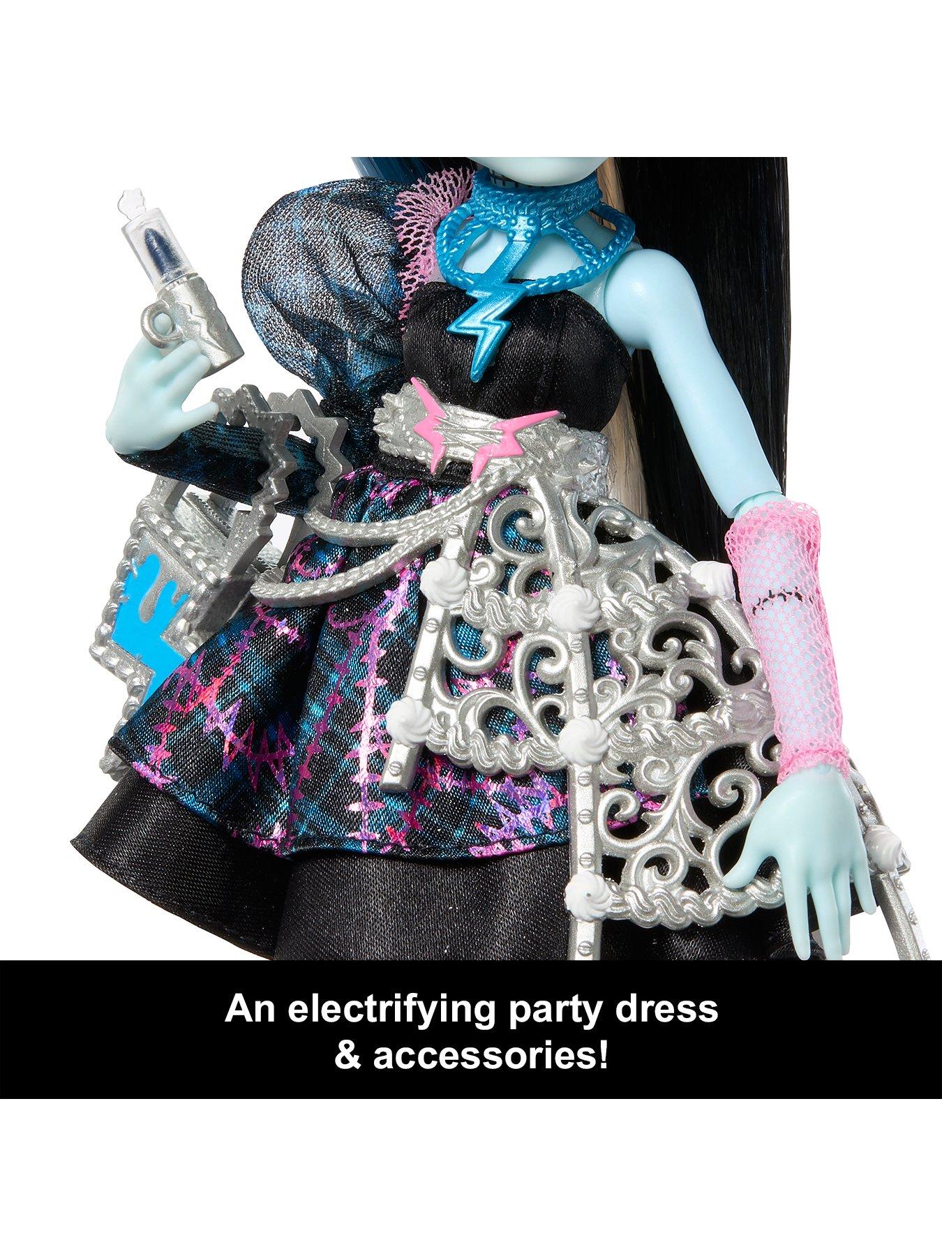 Image 4 of 7 of Monster High Scary Sweet Birthday Frankie Stein Doll in Party Dress with Balloon &amp; Gift