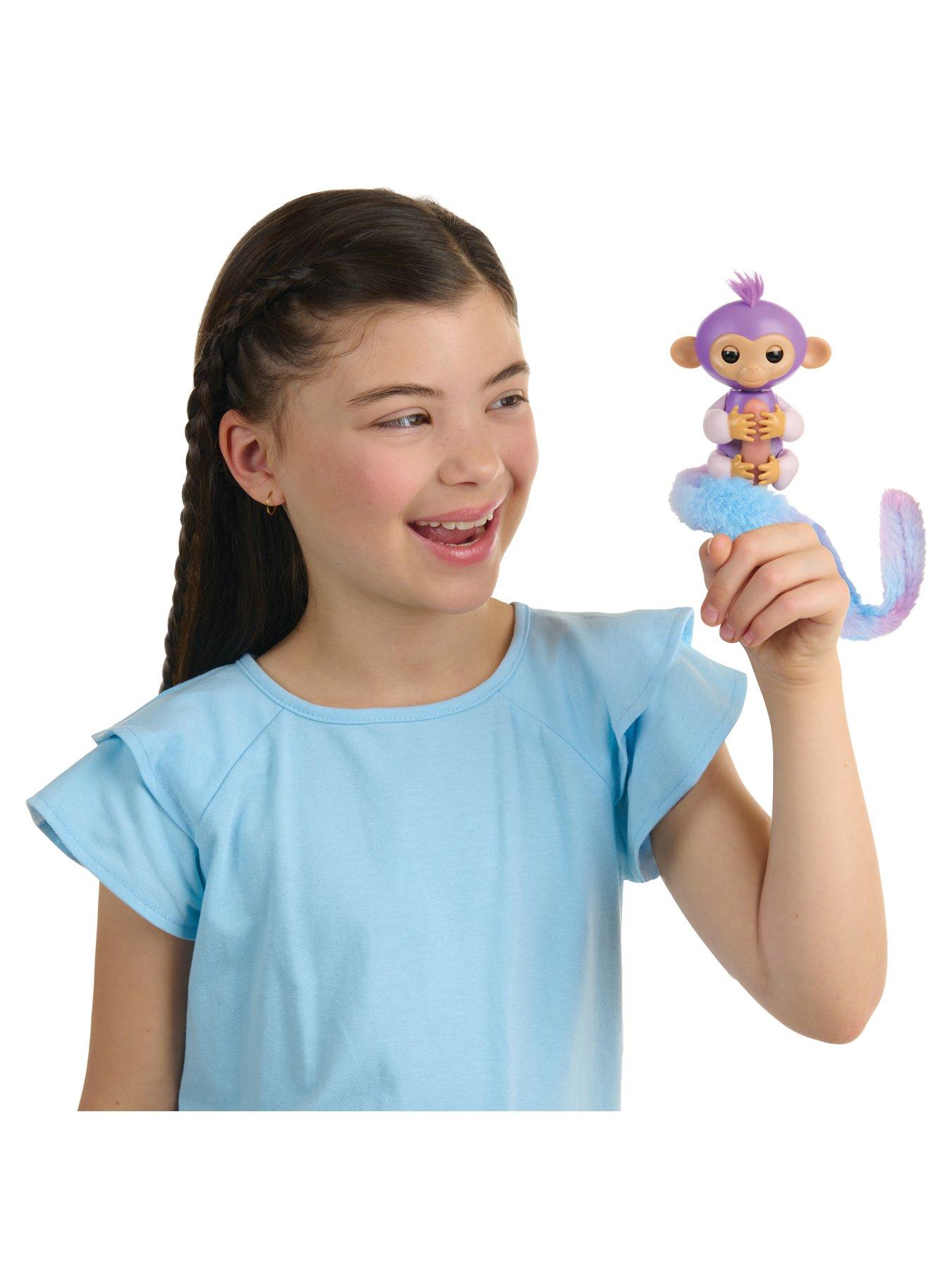 Image 6 of 7 of Fingerlings Snuggle Tails Monkey- Coco