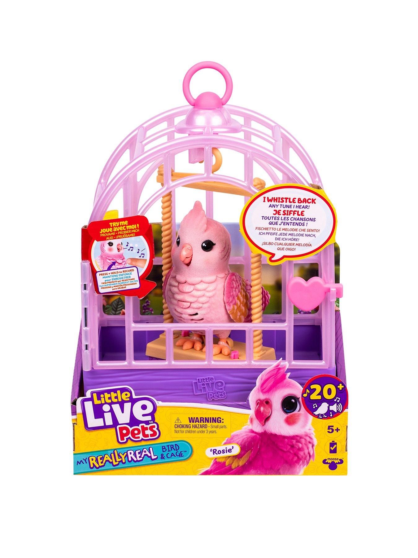 Image 1 of 8 of Little Live Pets My Really Real Bird &amp; Cage - Rosie