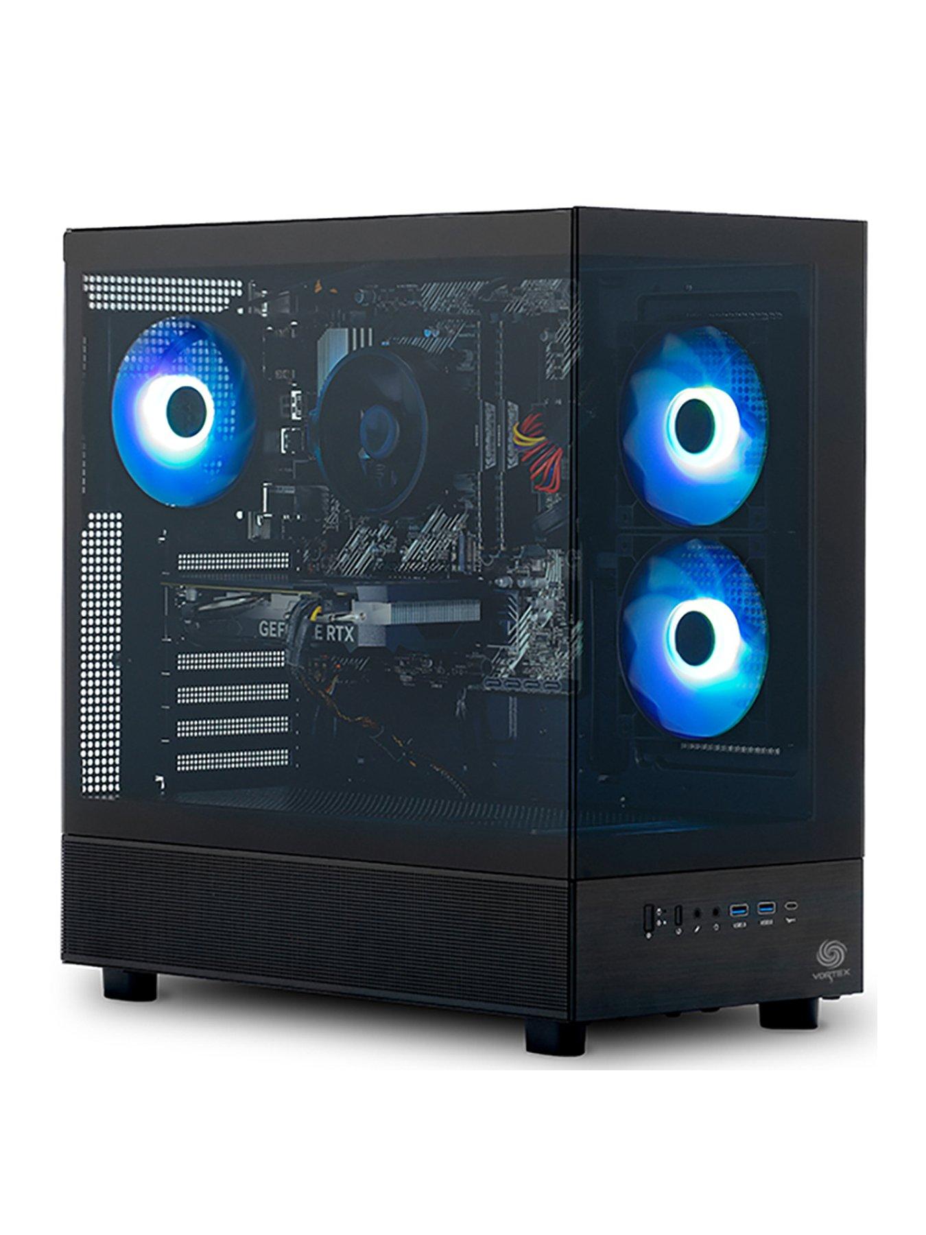 Stormforce Vortex XR Gaming Desktop - GeForce RTX 5060, Ryzen 5, 16GB RAM, 1TB SSD - Black