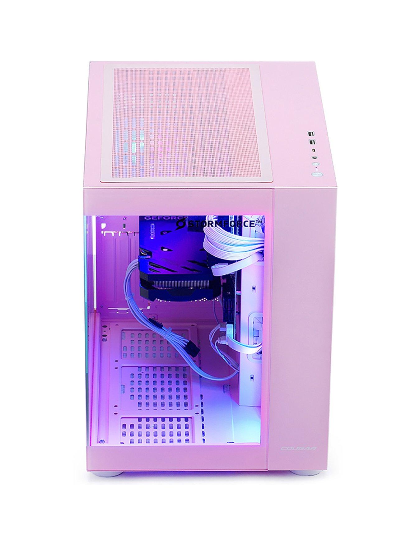 Image 3 of 4 of Stormforce FV150 - GeForce RTX 5060 Ti - Ryzen 5 - 16GB 1TB - Gaming Desktop - Pink