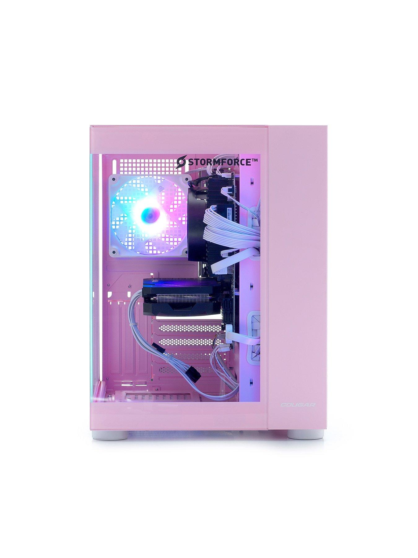 Image 4 of 4 of Stormforce FV150 - GeForce RTX 5060 Ti - Ryzen 5 - 16GB 1TB - Gaming Desktop - Pink