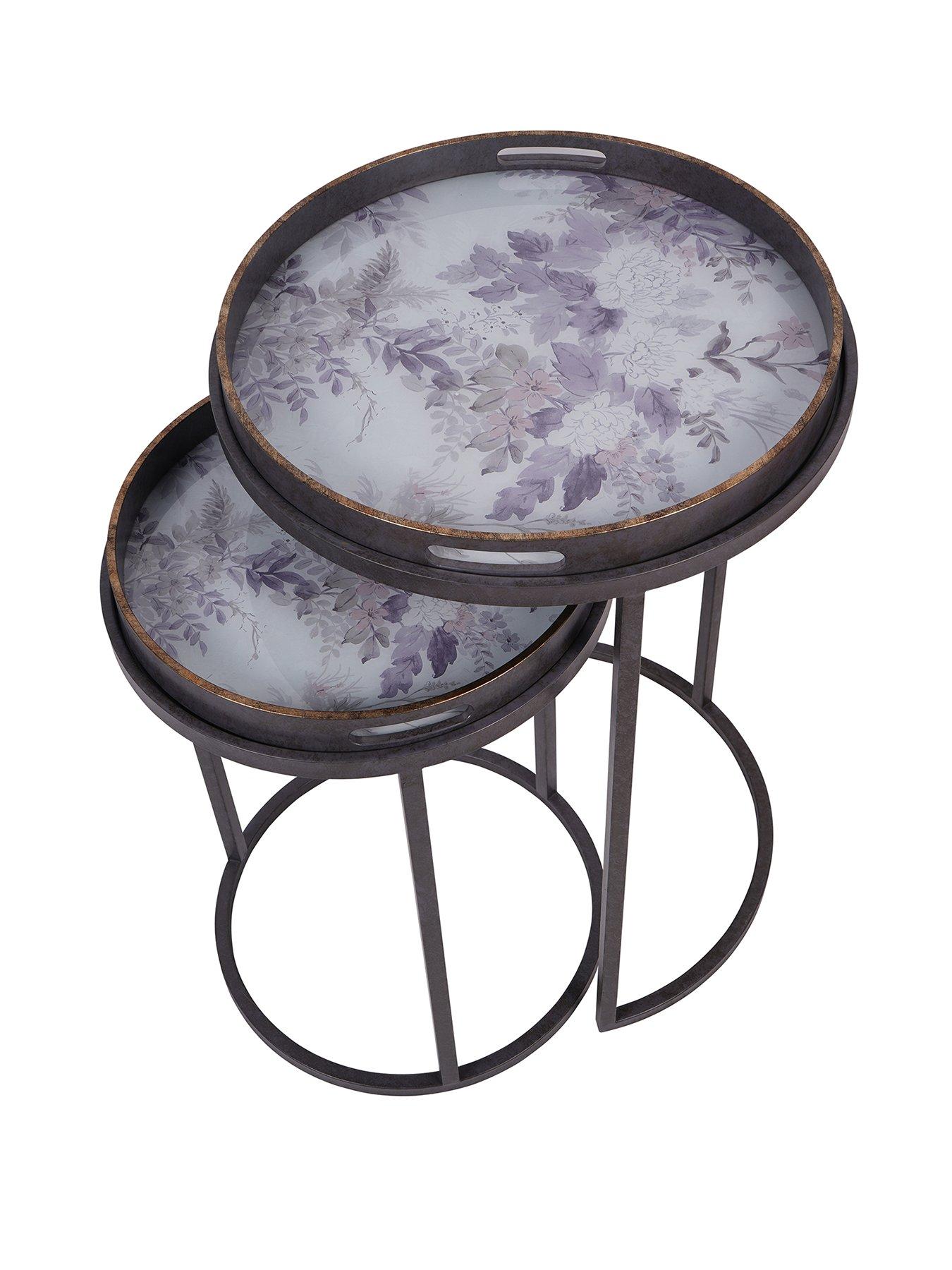 Image 2 of 7 of Laura Ashley Linlithgow Set Of 2 Side Tray Tables