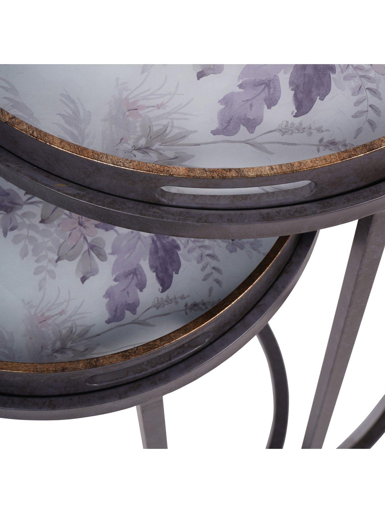 Image 4 of 7 of Laura Ashley Linlithgow Set Of 2 Side Tray Tables