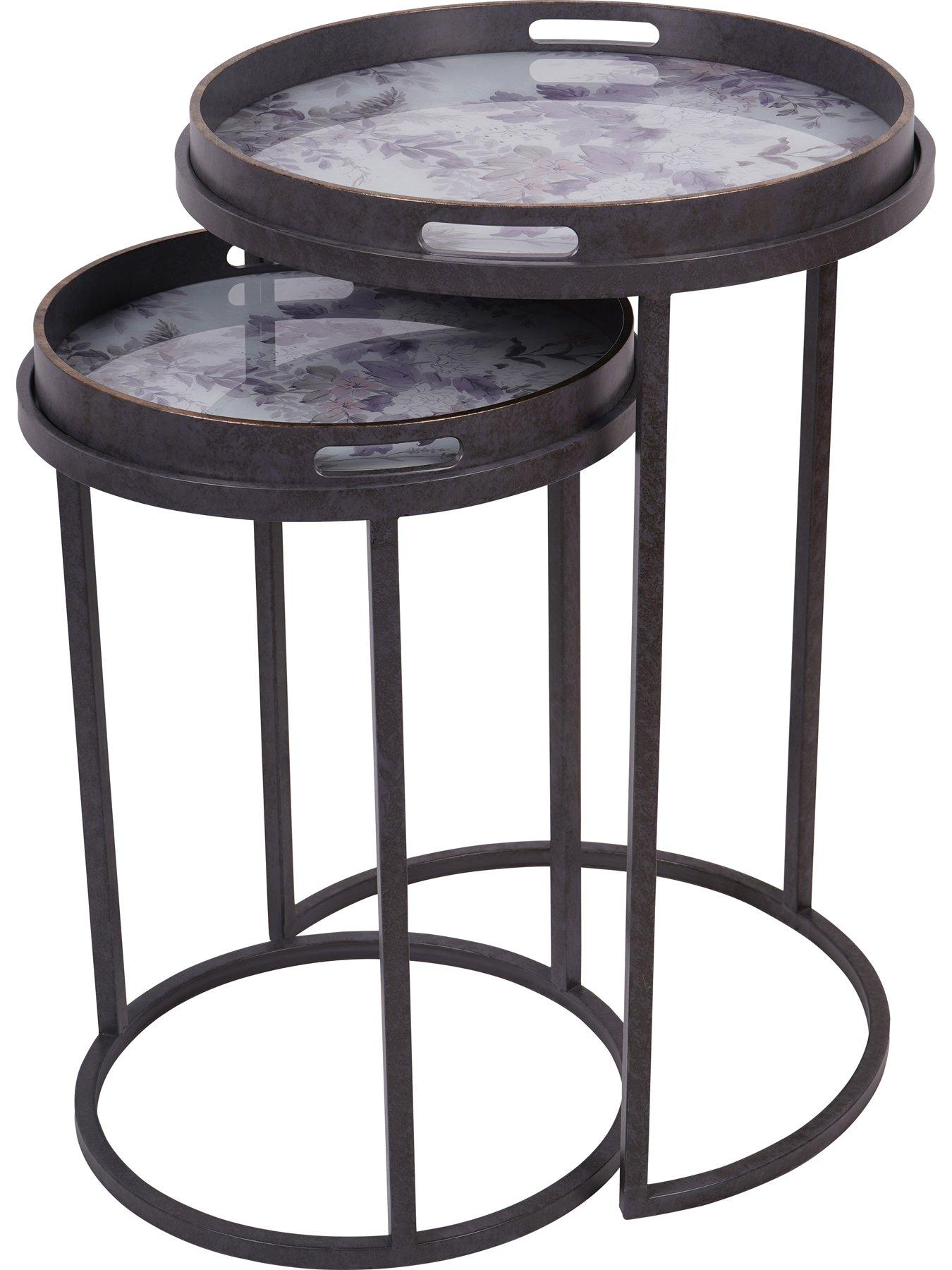 Image 6 of 7 of Laura Ashley Linlithgow Set Of 2 Side Tray Tables