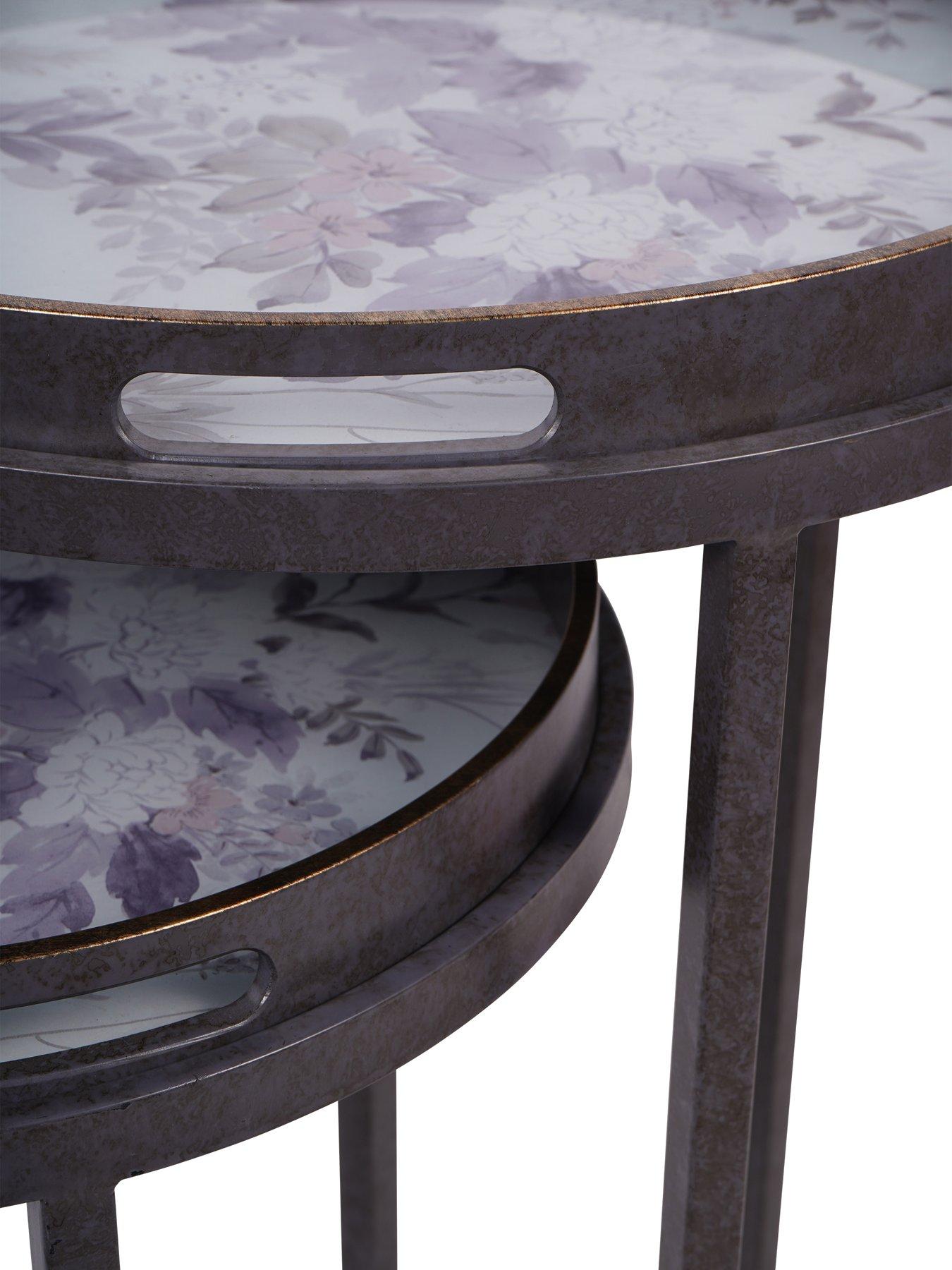Image 7 of 7 of Laura Ashley Linlithgow Set Of 2 Side Tray Tables