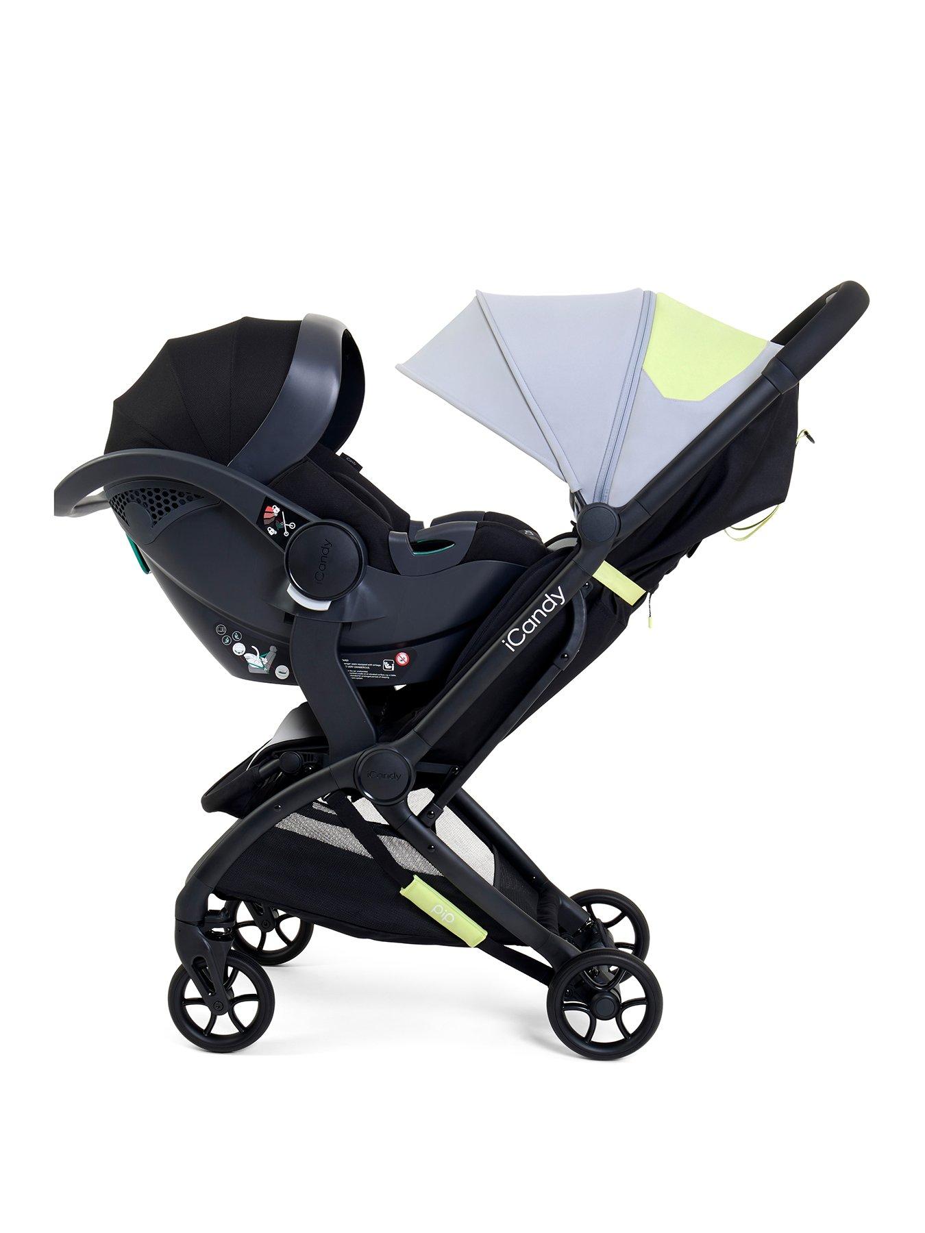Image 1 of 7 of iCandy PIP Travel System with Black Cocoon Car Seat - Limestone
