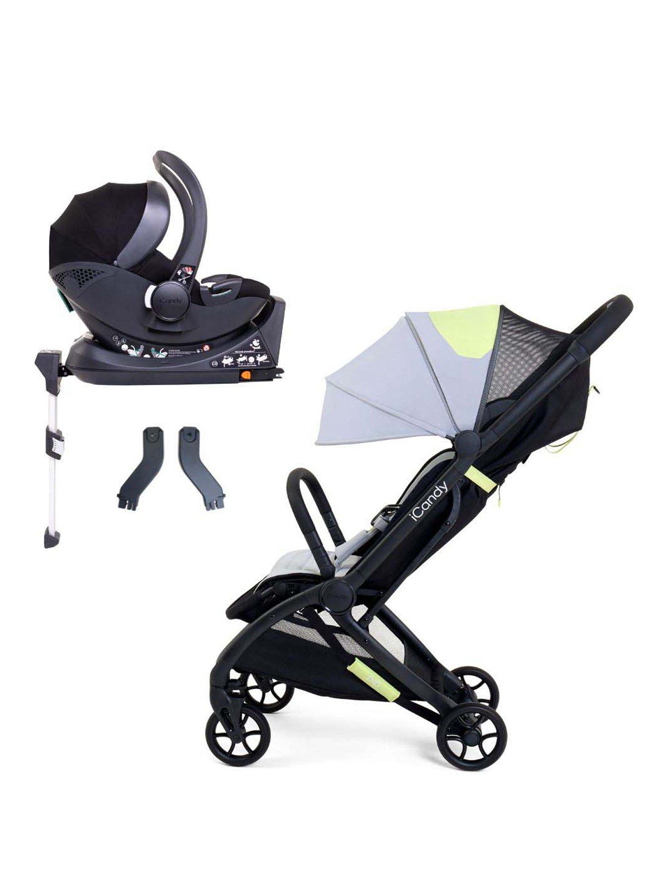 Image 1 of 8 of iCandy PIP Travel System with Black Cocoon Car Seat - Limestone (&pound;50 Car Seat Bundle Saving)
