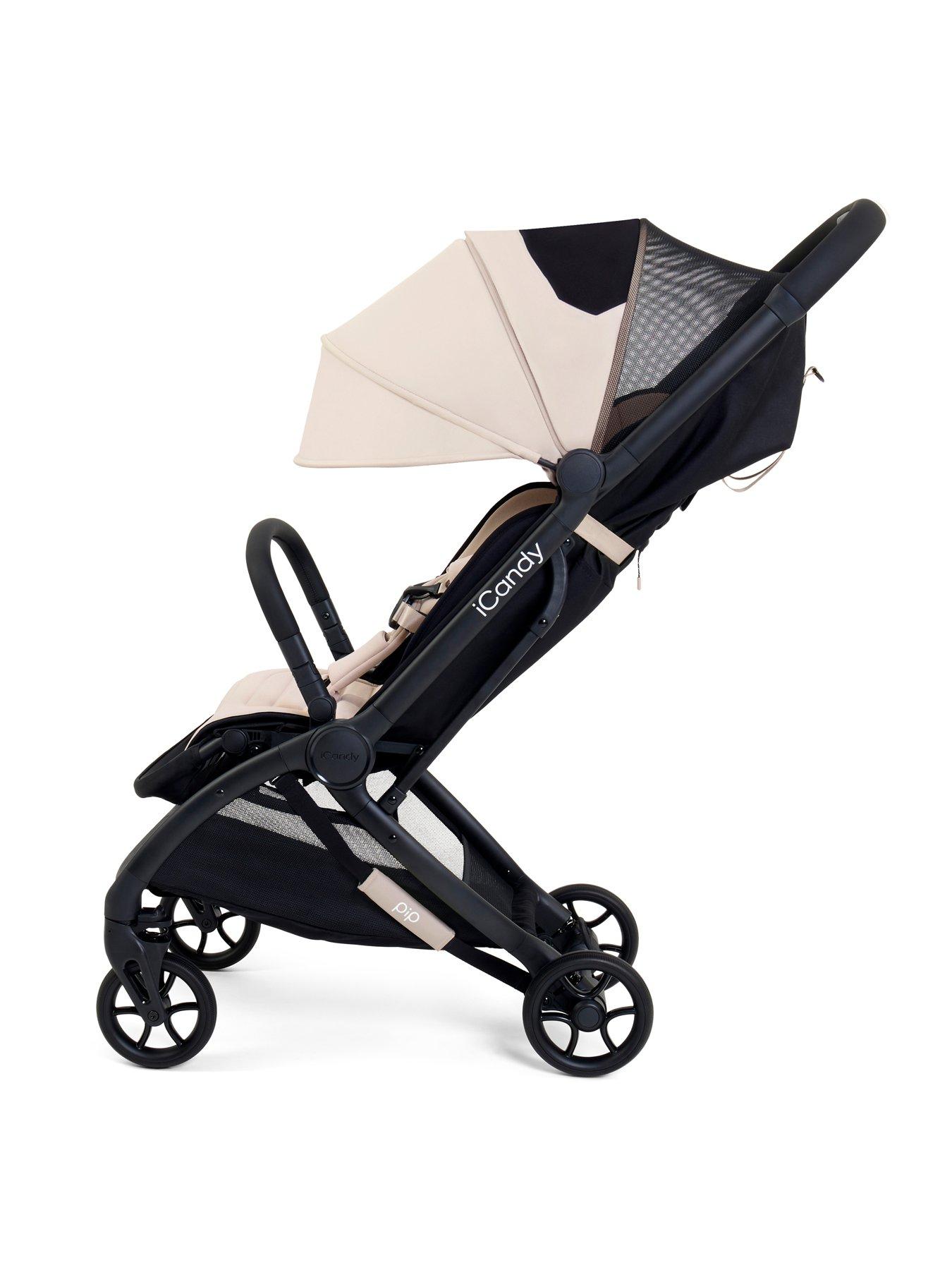  image of icandy-pip-travel-system-with-black-cocoon-car-seat-latte-pound50-car-seat-bundle-saving