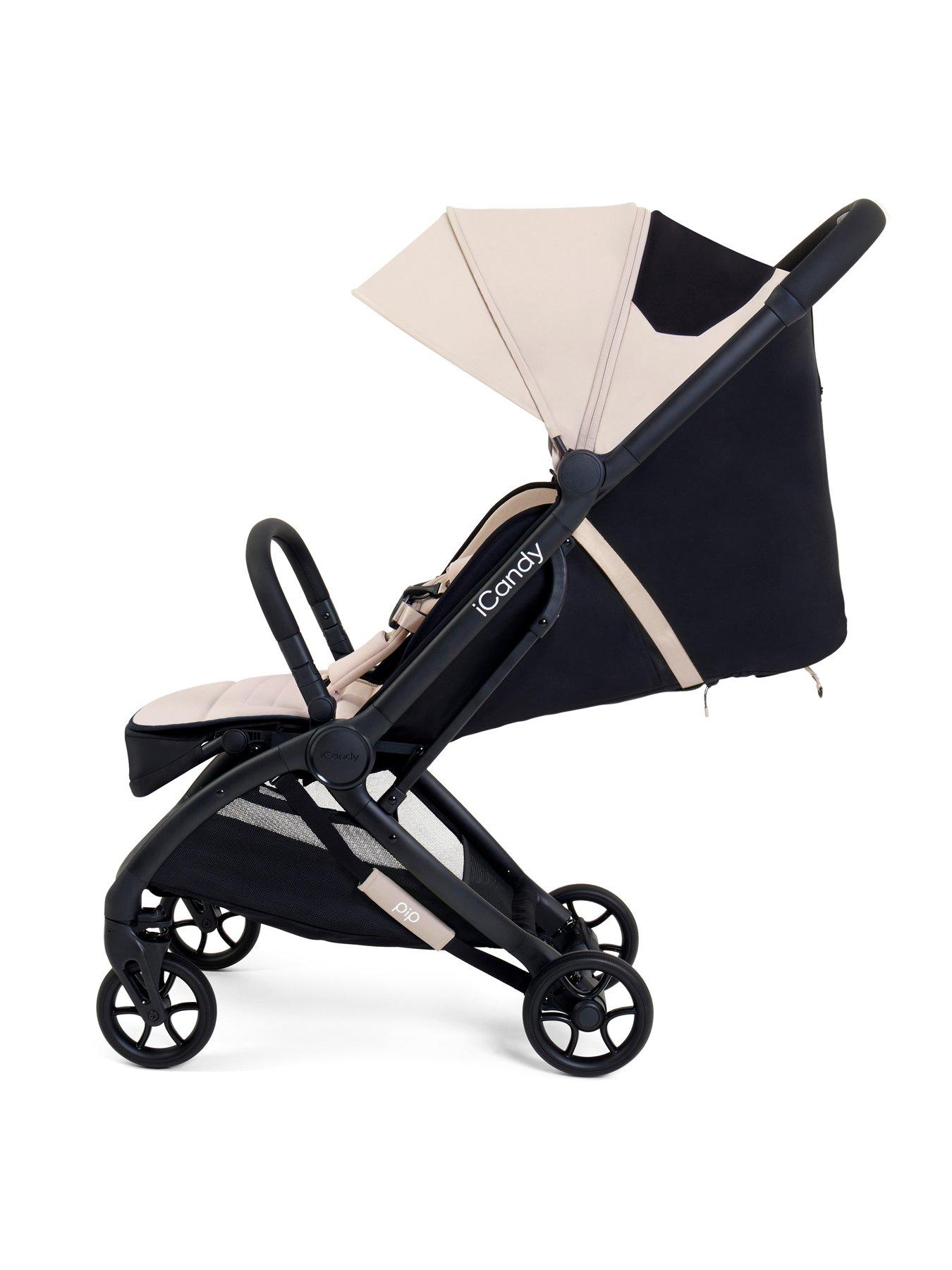  image of icandy-pip-travel-system-with-black-cocoon-car-seat-latte-pound50-car-seat-bundle-saving