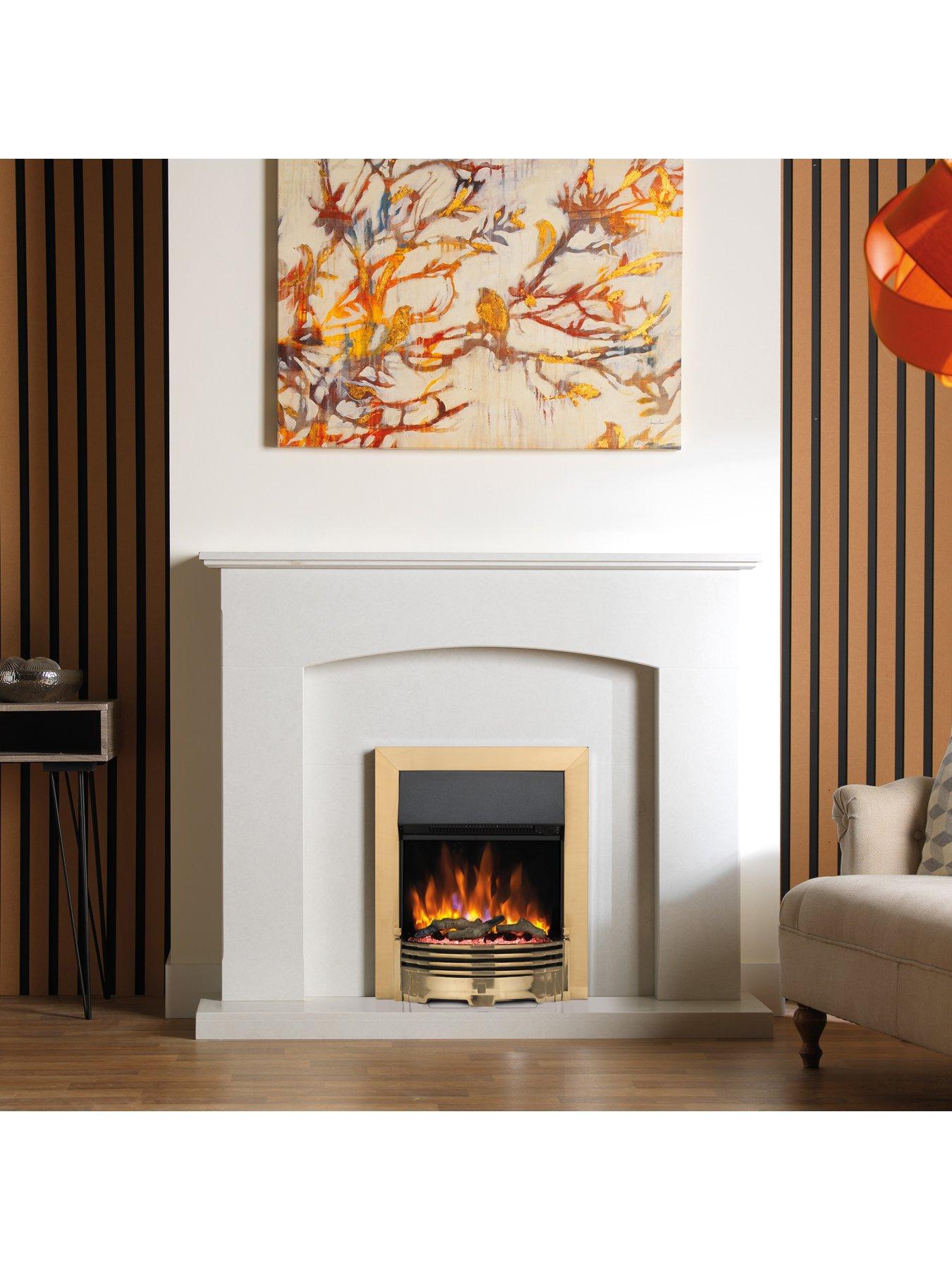Image 2 of 8 of Dimplex Helmsdale Brass Optiflame Electric Fire