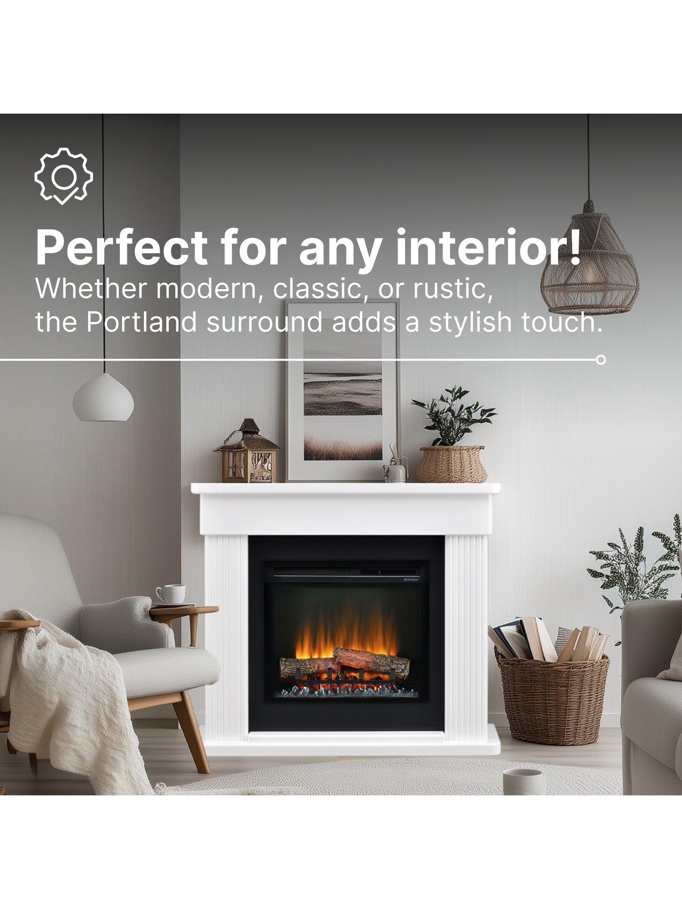 Image 2 of 8 of Dimplex Portland Optiflame 2kW Electric Fire Suite, Fully Assembled Fireplace, Remote Control