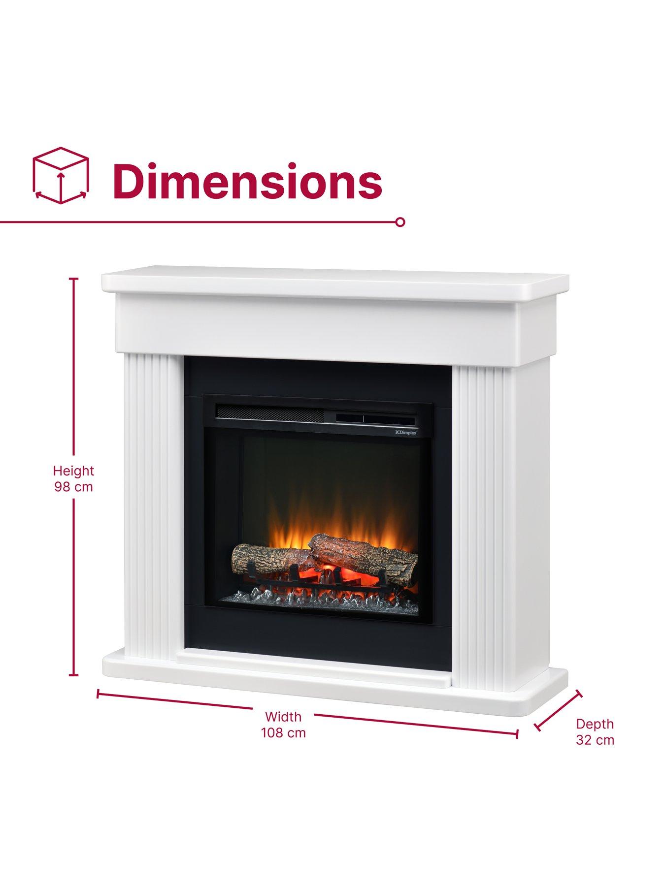 Image 4 of 8 of Dimplex Portland Optiflame 2kW Electric Fire Suite, Fully Assembled Fireplace, Remote Control