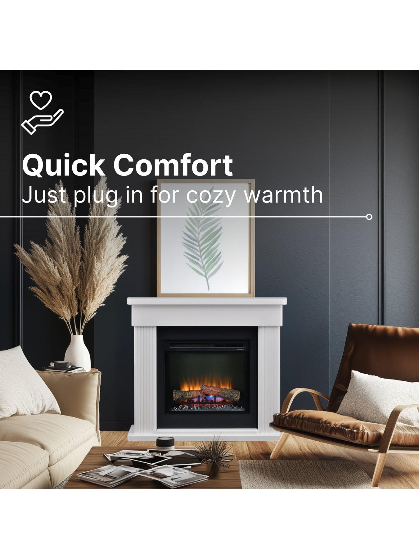 Image 6 of 8 of Dimplex Portland Optiflame 2kW Electric Fire Suite, Fully Assembled Fireplace, Remote Control