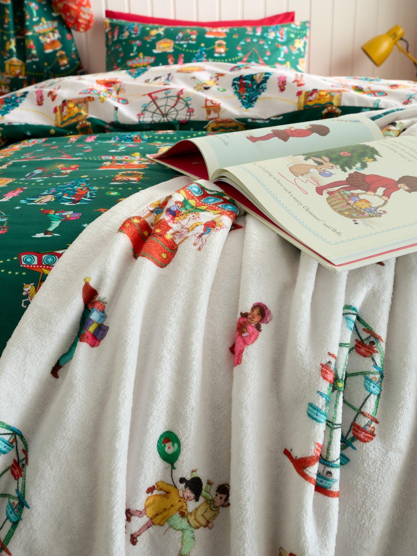 Image 3 of 4 of Belle & Boo Christmas Fairground Throw- 150x200cm