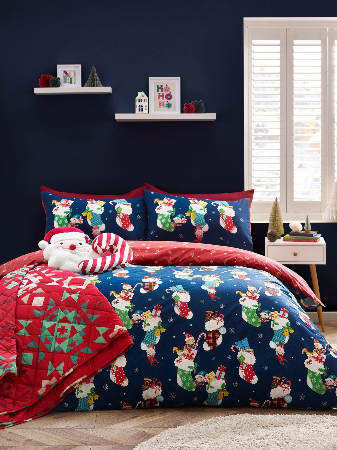 Image 3 of 7 of Catherine Lansfield Christmas Elves Duvet Set