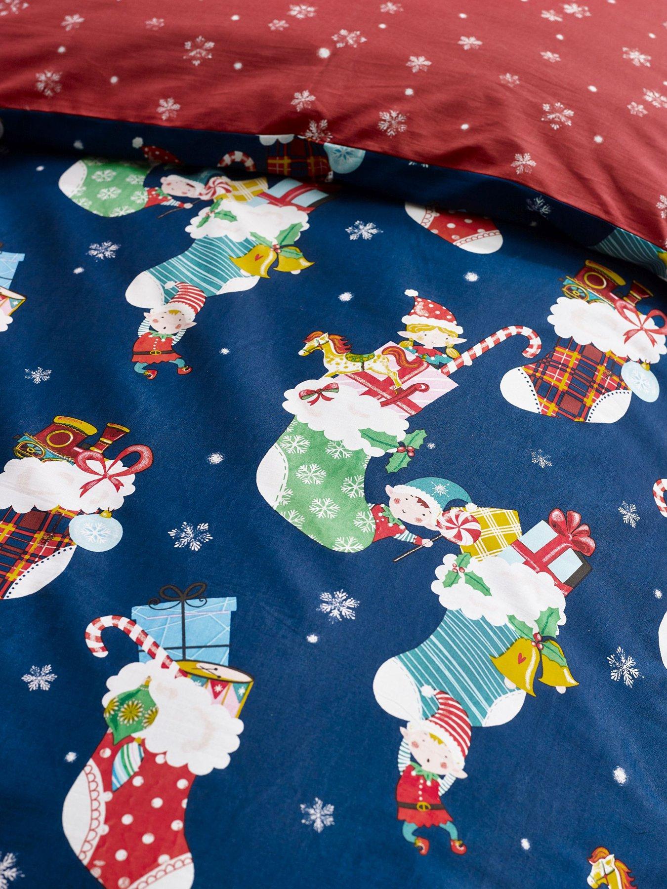 Image 7 of 7 of Catherine Lansfield Christmas Elves Duvet Set