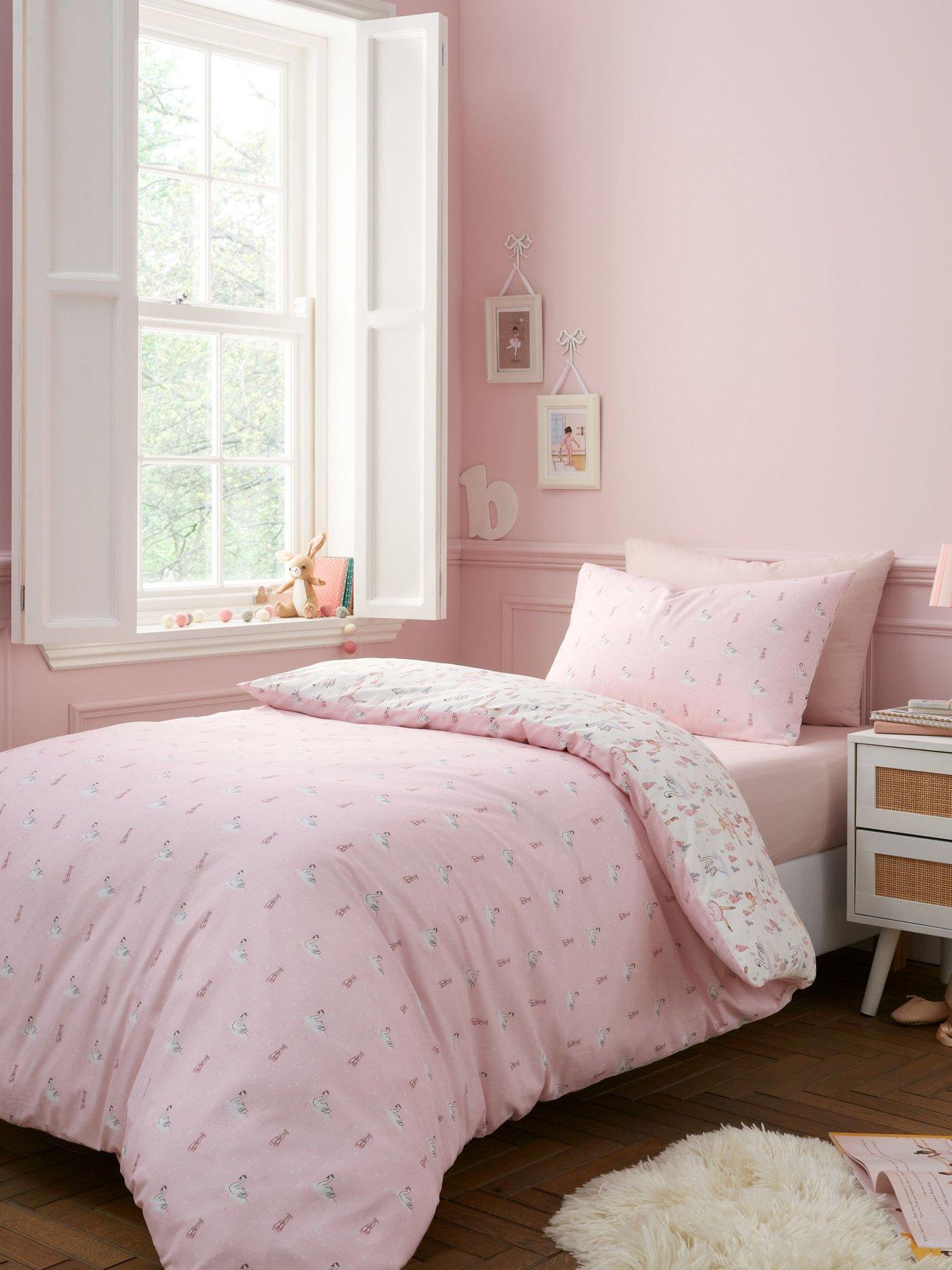 Image 3 of 5 of Belle & Boo Ballerina Reversible 100% Cotton Duvet Cover Set - Pink