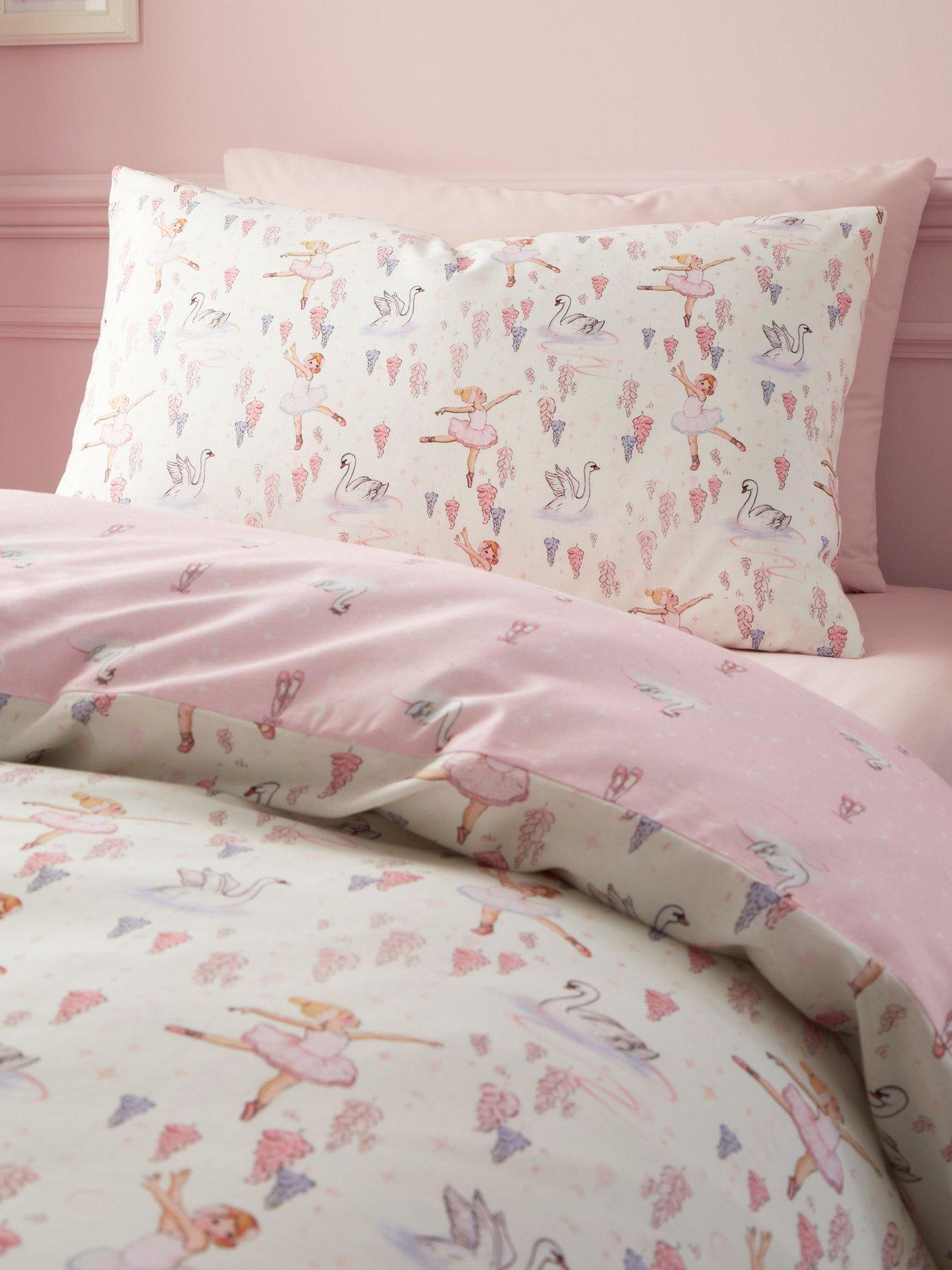 Image 4 of 5 of Belle & Boo Ballerina Reversible 100% Cotton Duvet Cover Set - Pink