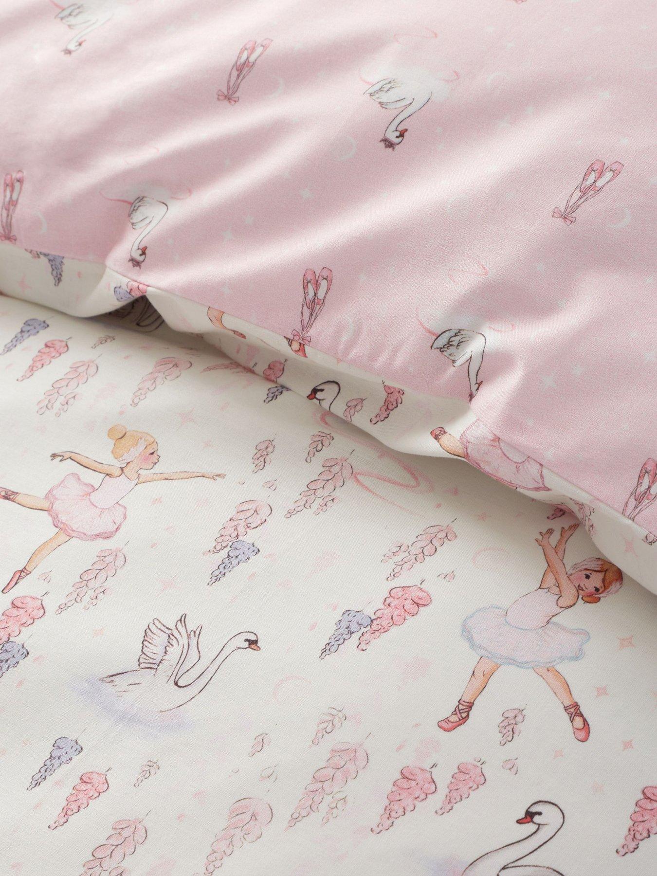Image 5 of 5 of Belle & Boo Ballerina Reversible 100% Cotton Duvet Cover Set - Pink