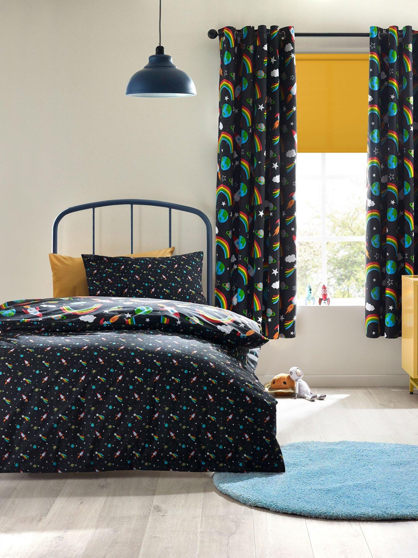 Image 3 of 5 of Catherine Lansfield Rainbow Rockets Duvet Set