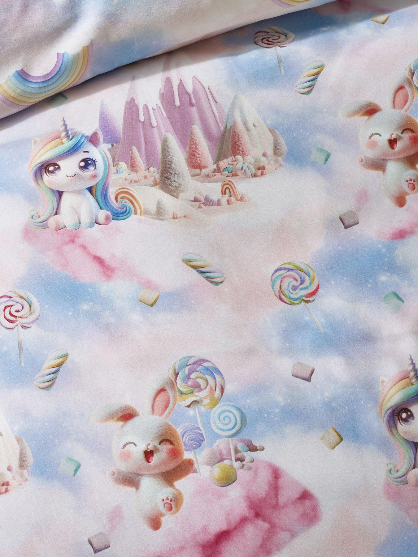 Image 6 of 6 of Catherine Lansfield Candy Unicorn Duvet Set