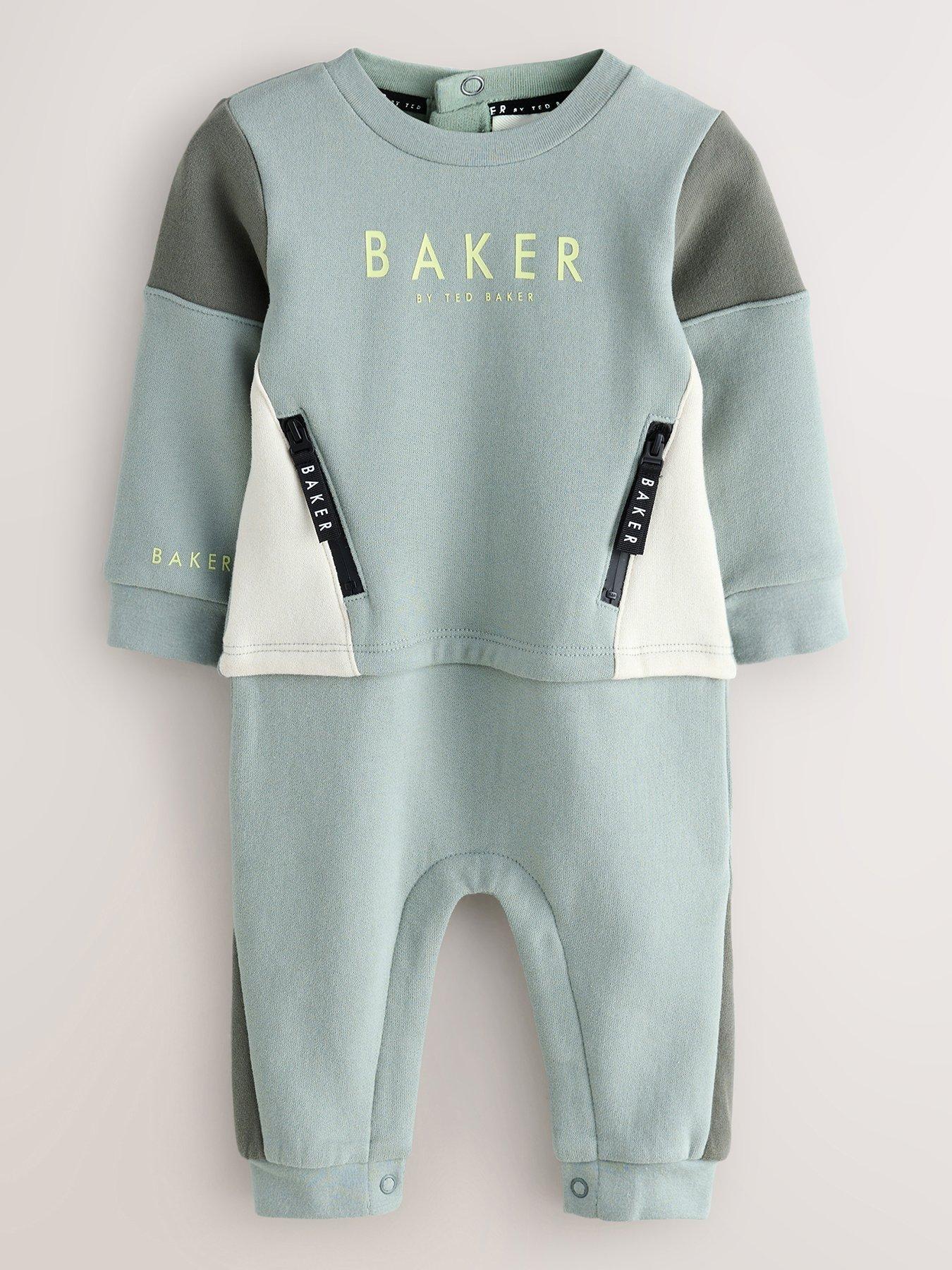 Ted Baker Baby Boys Mock Rompersuit - Green
