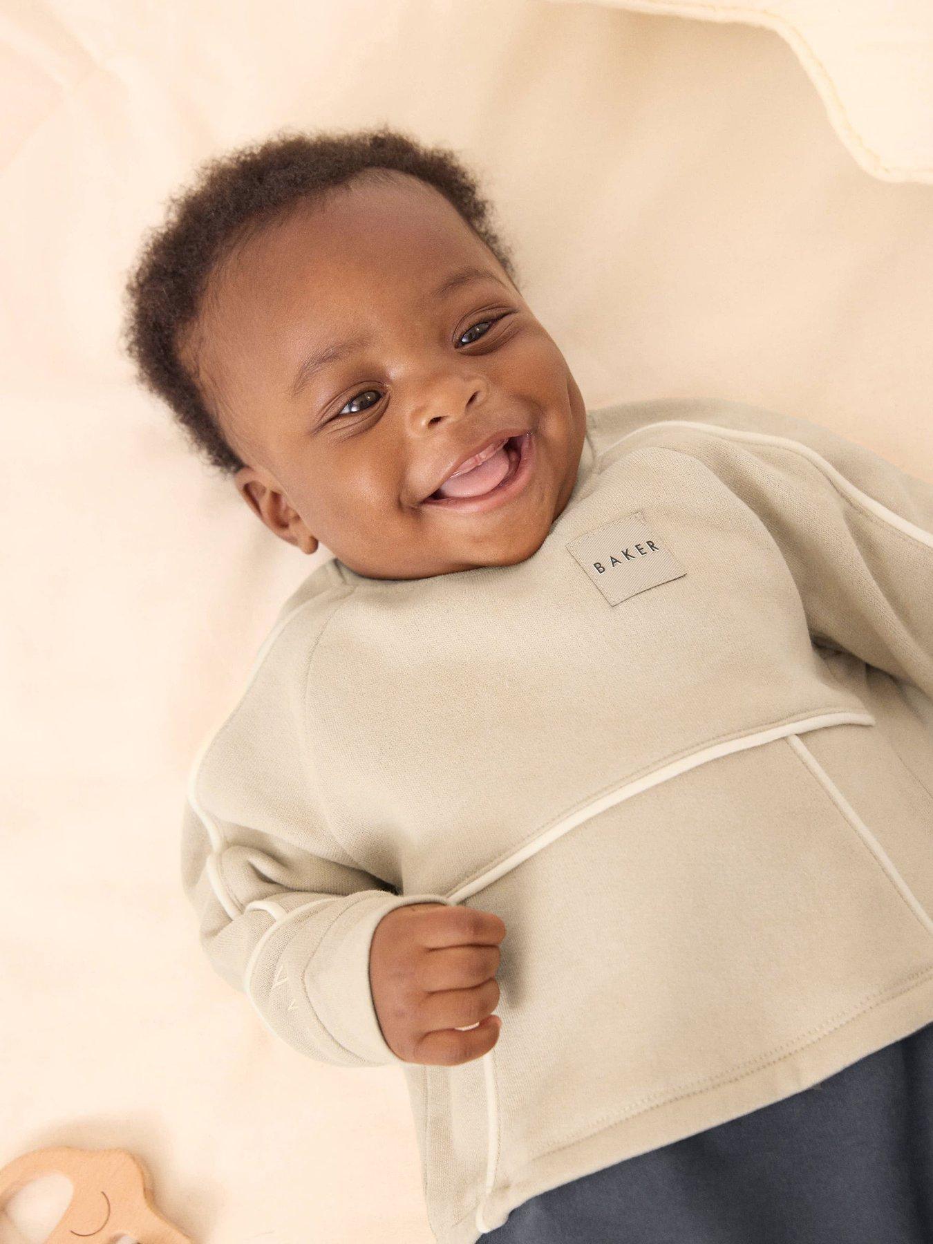 Image 7 of 7 of Ted Baker Baby Boys Mock Rompersuit - Beige