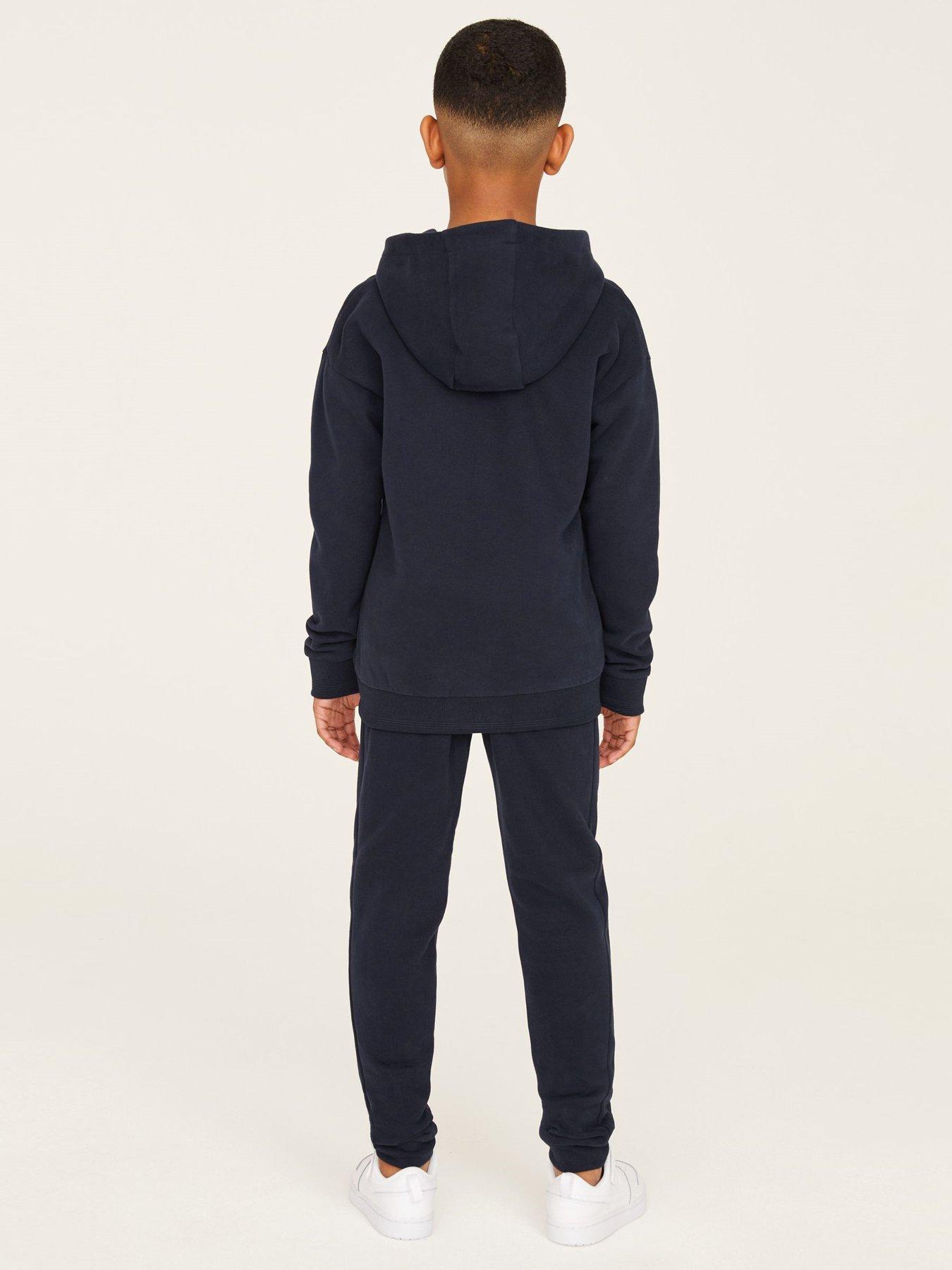 Image 2 of 6 of Ted Baker Younger Boys Hoodie &amp; Jogger Zip Set - Navy