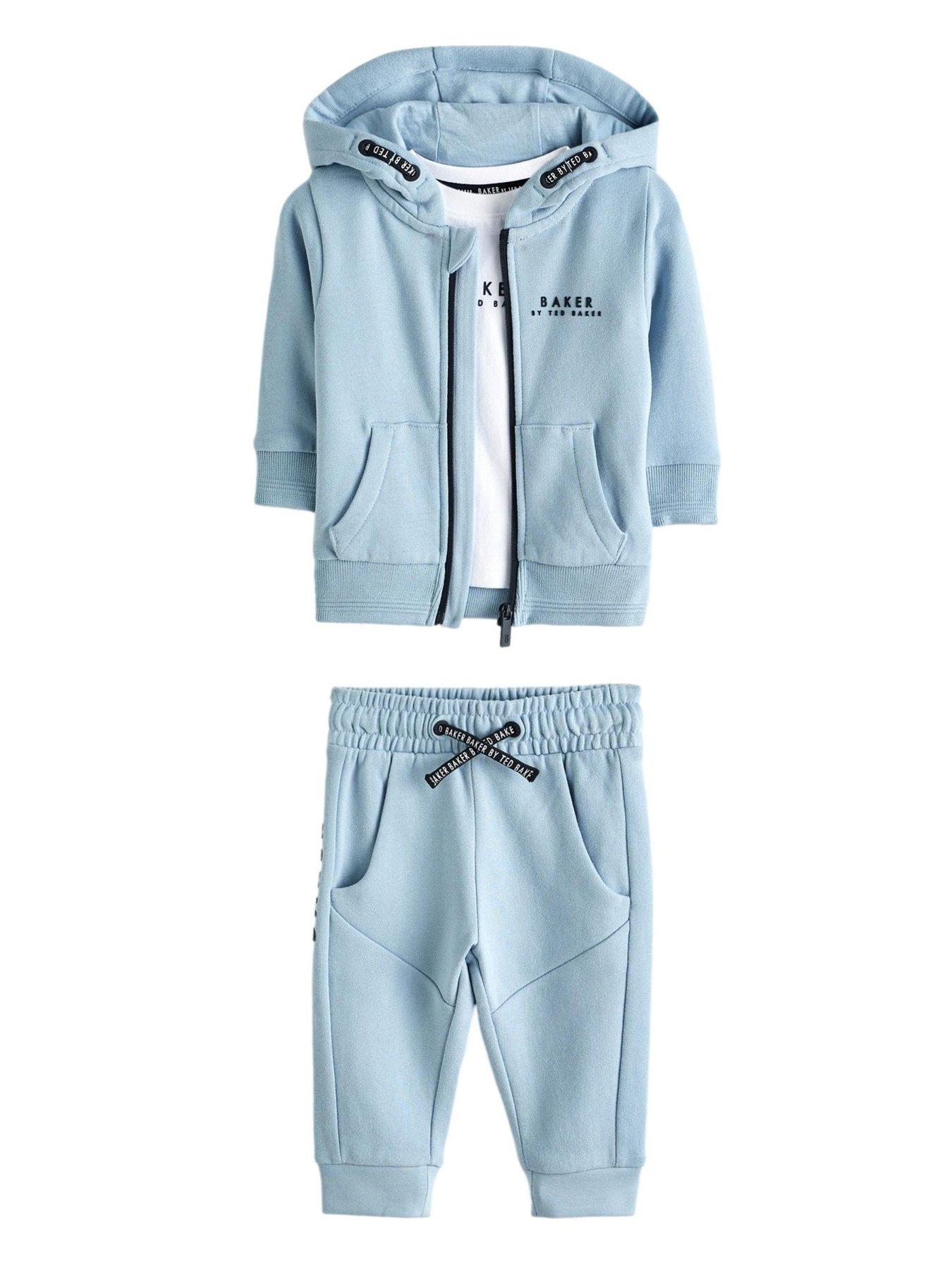 Image 5 of 7 of Ted Baker Baby Boys Hoodie &amp; Jogger Set - Blue