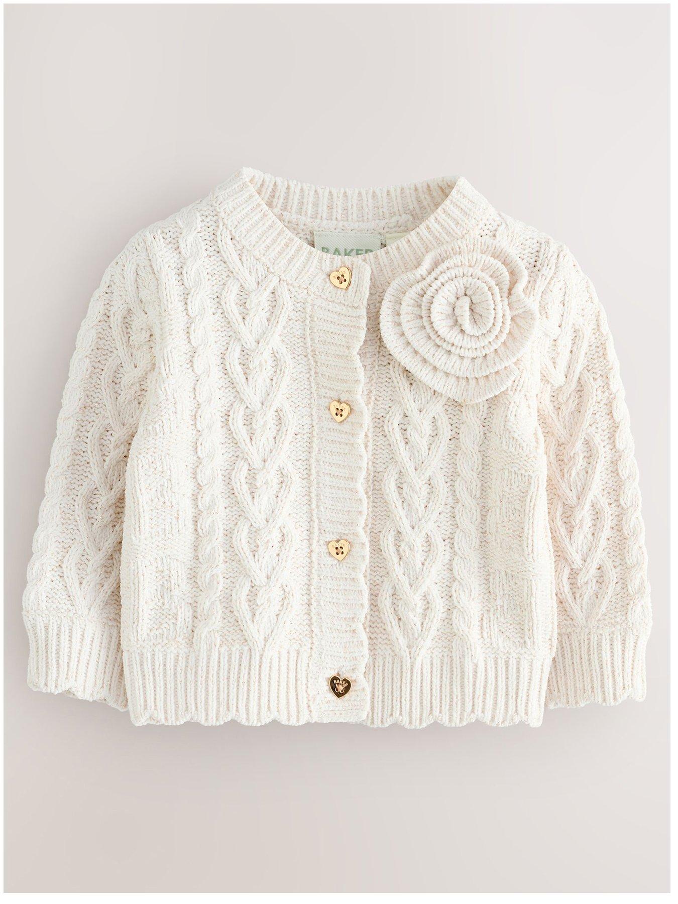 front image of ted-baker-younger-girls-cardigan-cream