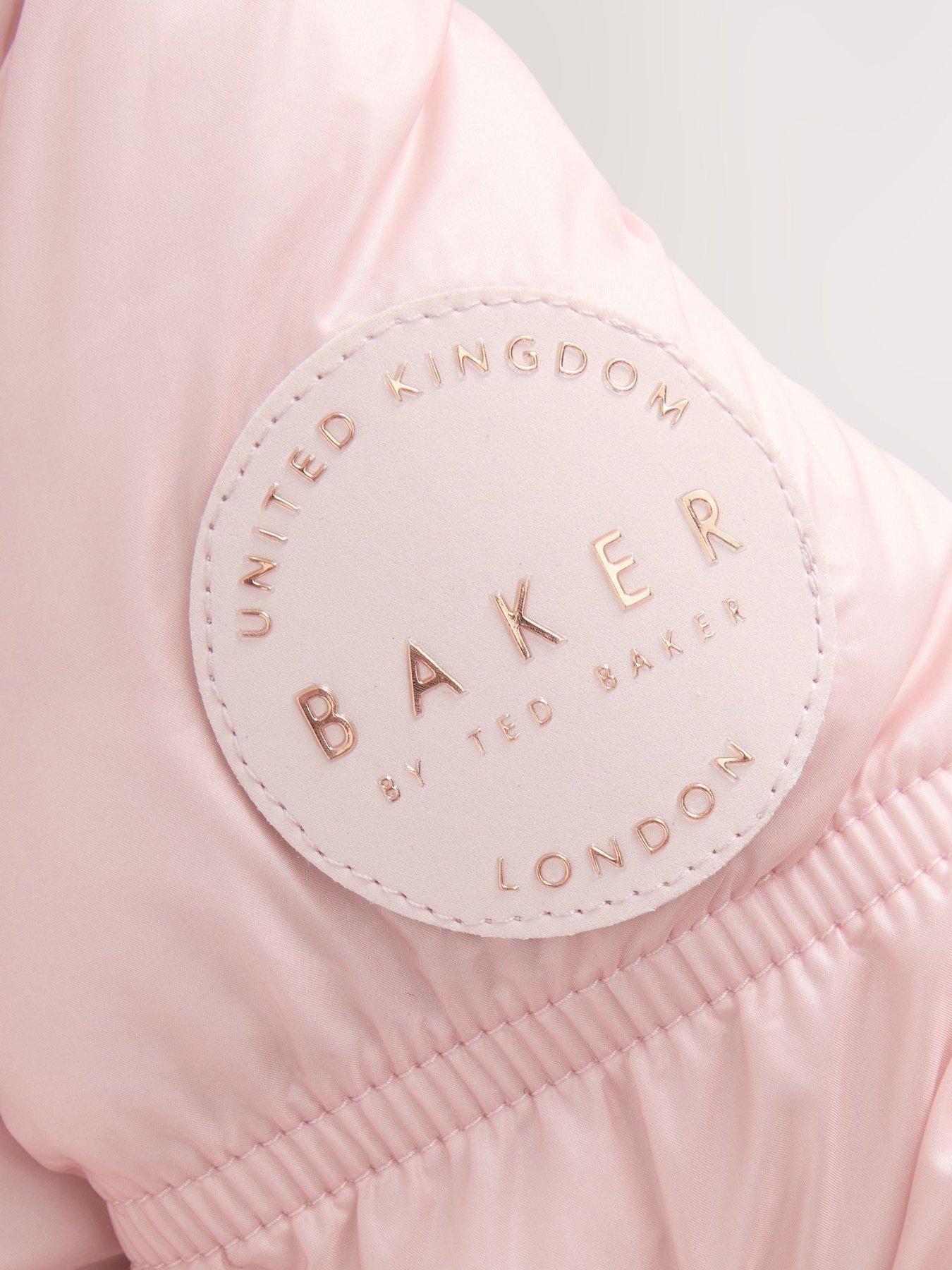 Image 4 of 6 of Ted Baker Younger Girls Scalop Coat With Bag - Pink