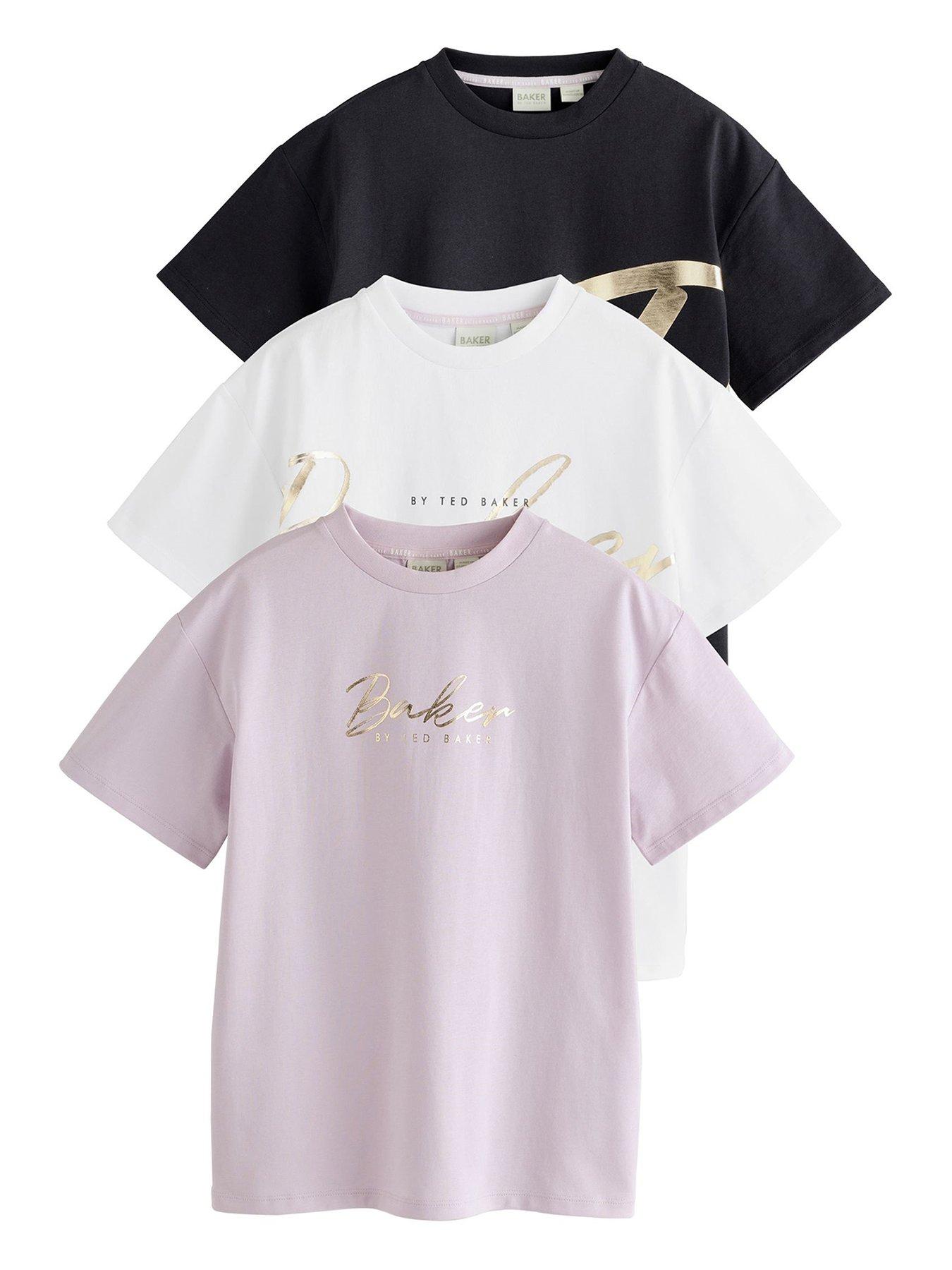 Image 1 of 6 of Ted Baker Older Girls 3 Pack T-Shirts - Multi