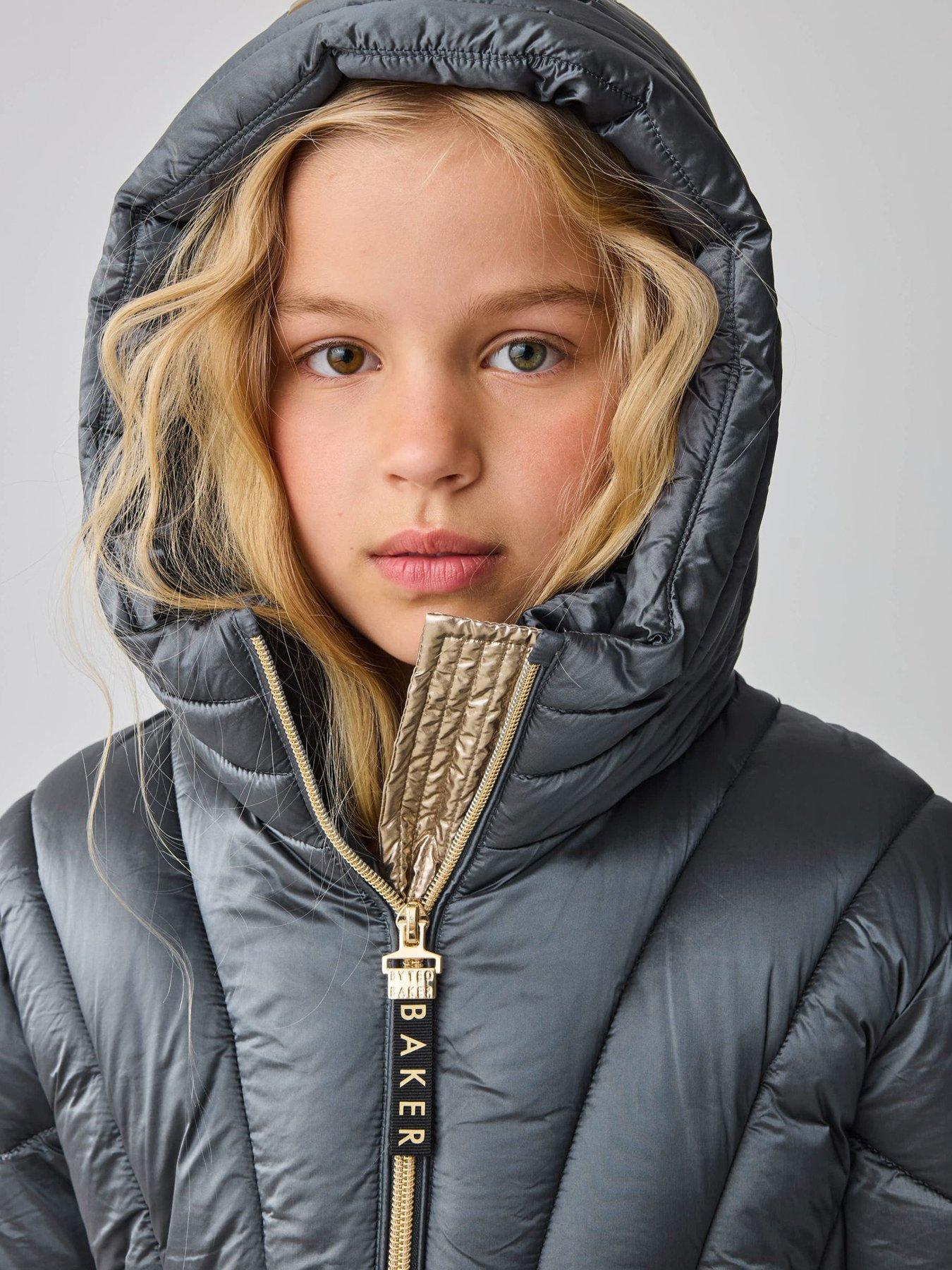 Ted Baker Older Girls Belted Coat - Navy | Littlewoods