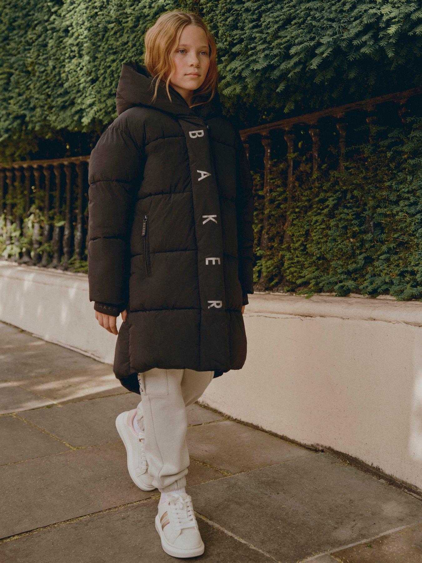 Ted Baker Older Girls Duvet Wrap Coat - Black