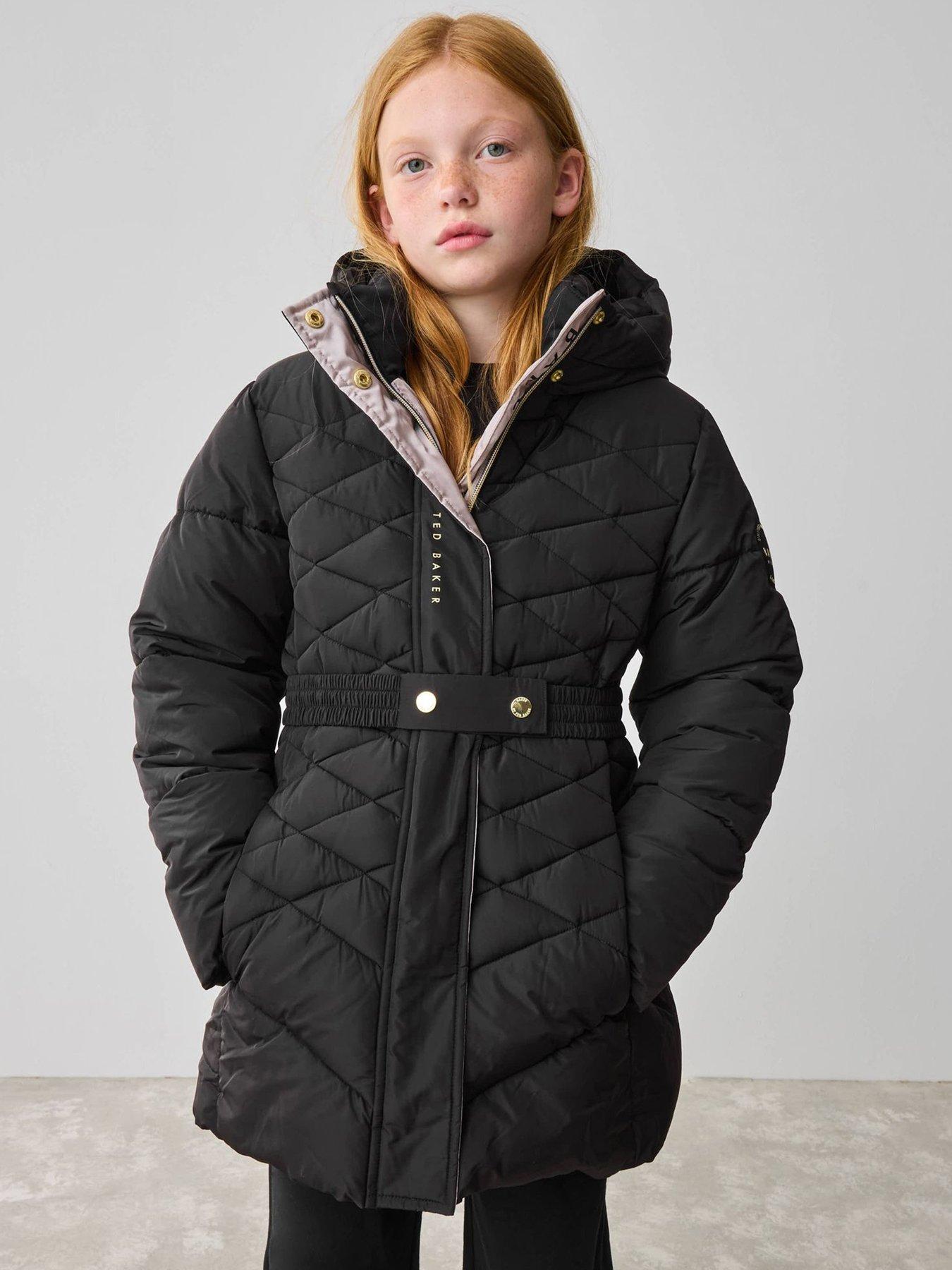 undefined Older Girls Midweight Coat - Black