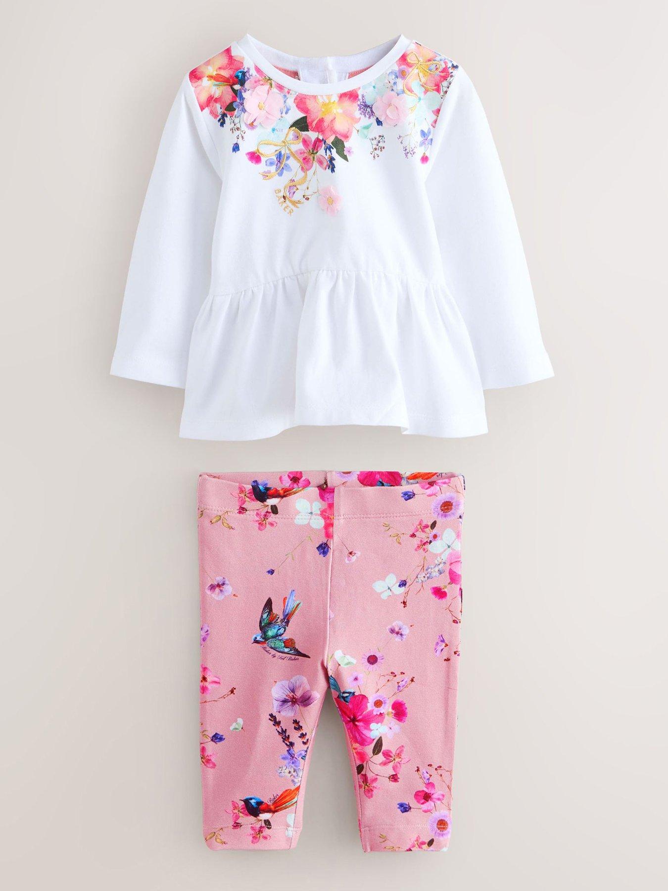 Ted Baker Younger Girls T-Shirt  &  Legging Set - Pink