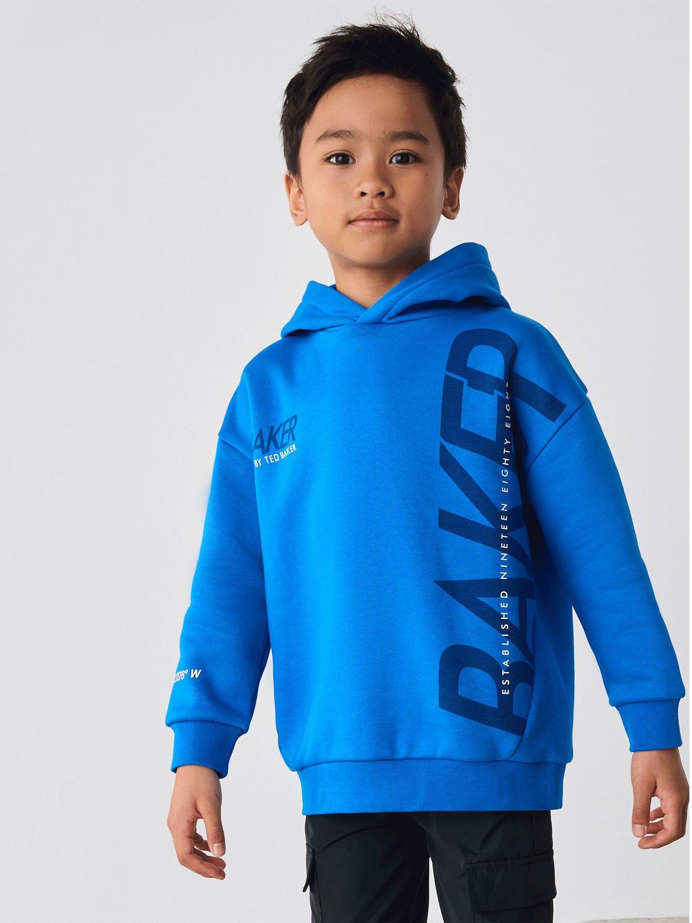 Ted Baker Older Boys Graphic Hoodie - Blue