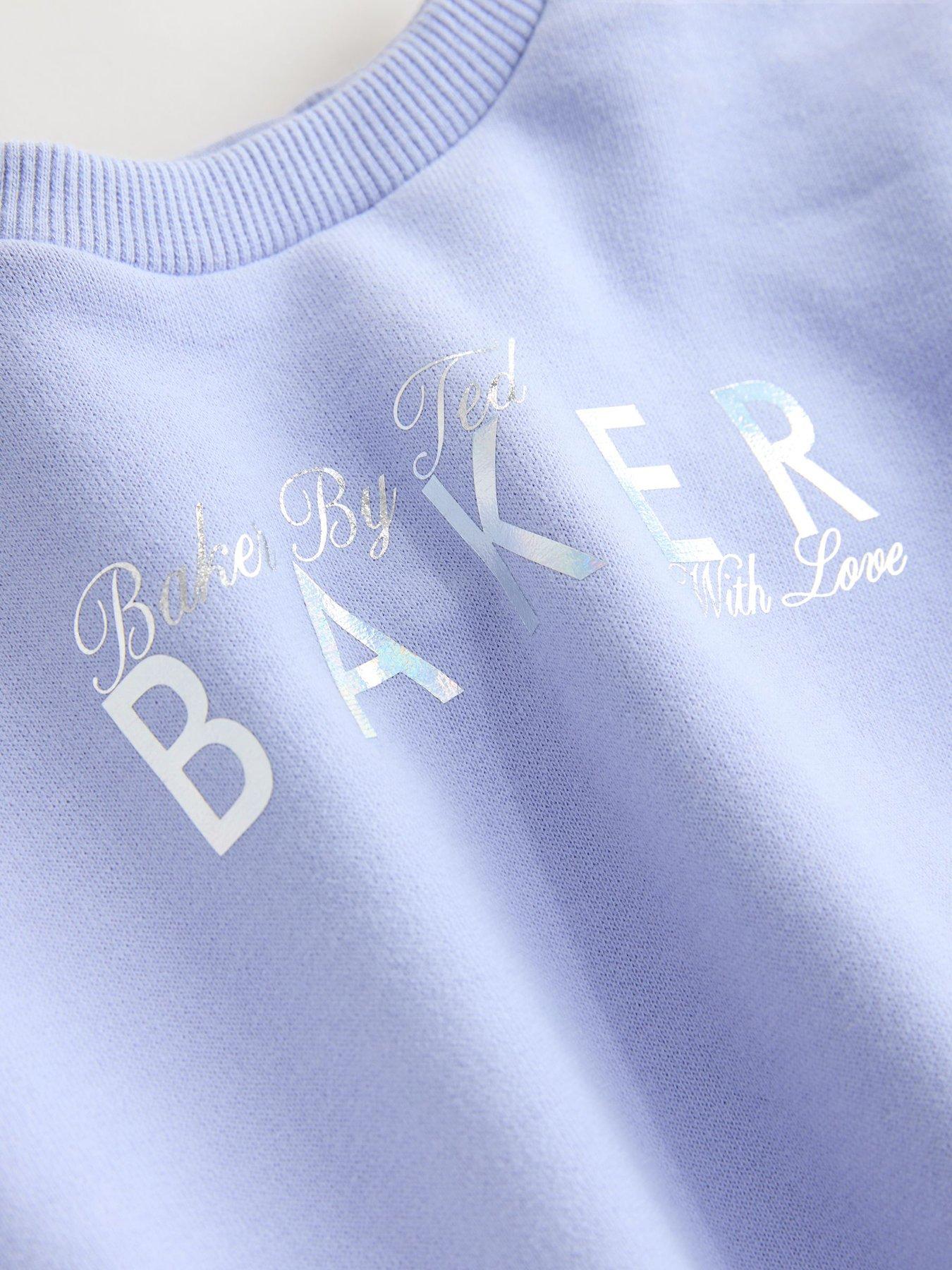  image of ted-baker-younger-girls-sweat-top-amp-legging-set-navy