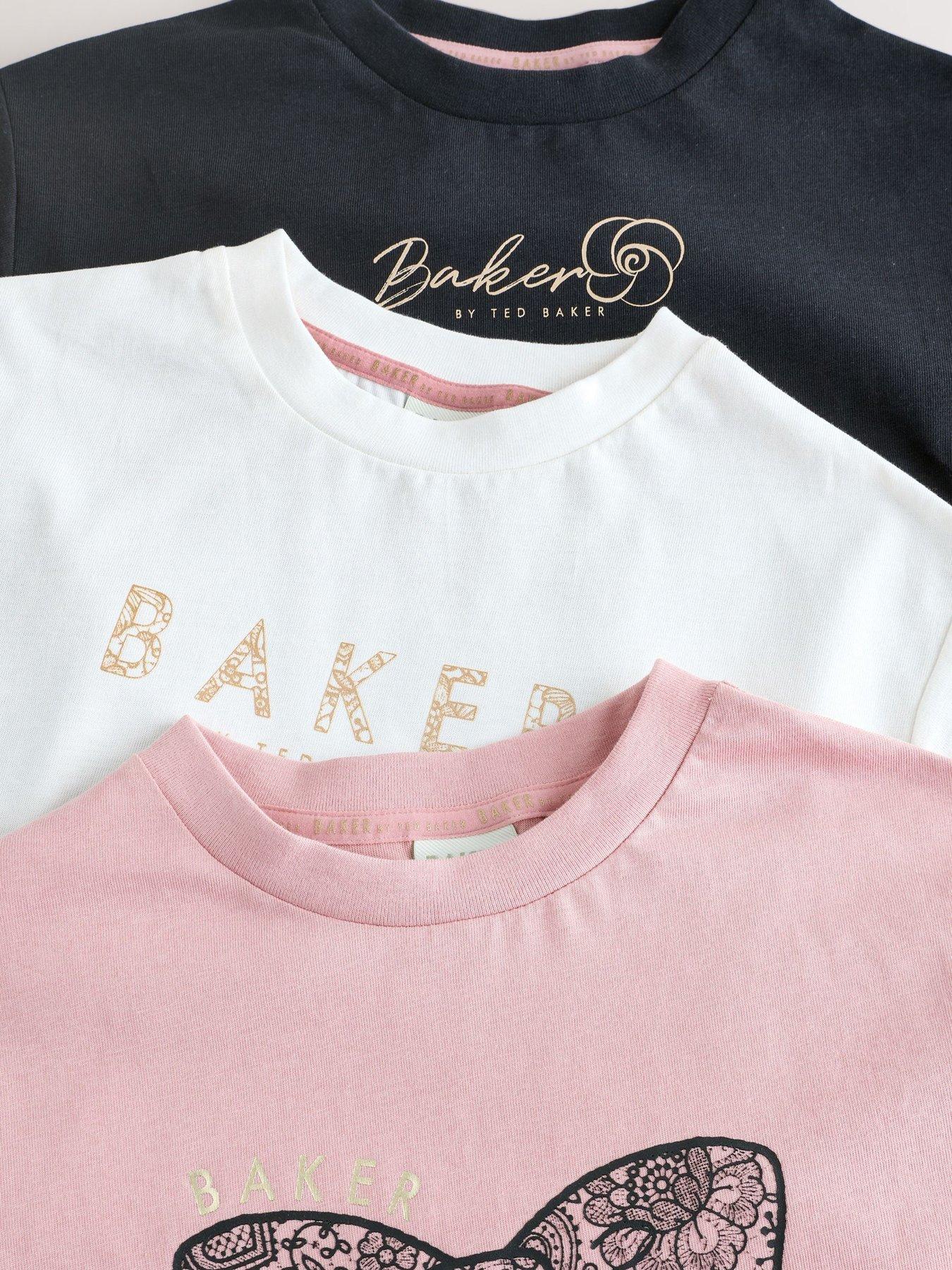stillFront image of ted-baker-younger-girls-3-pack-bow-t-shirt-multi