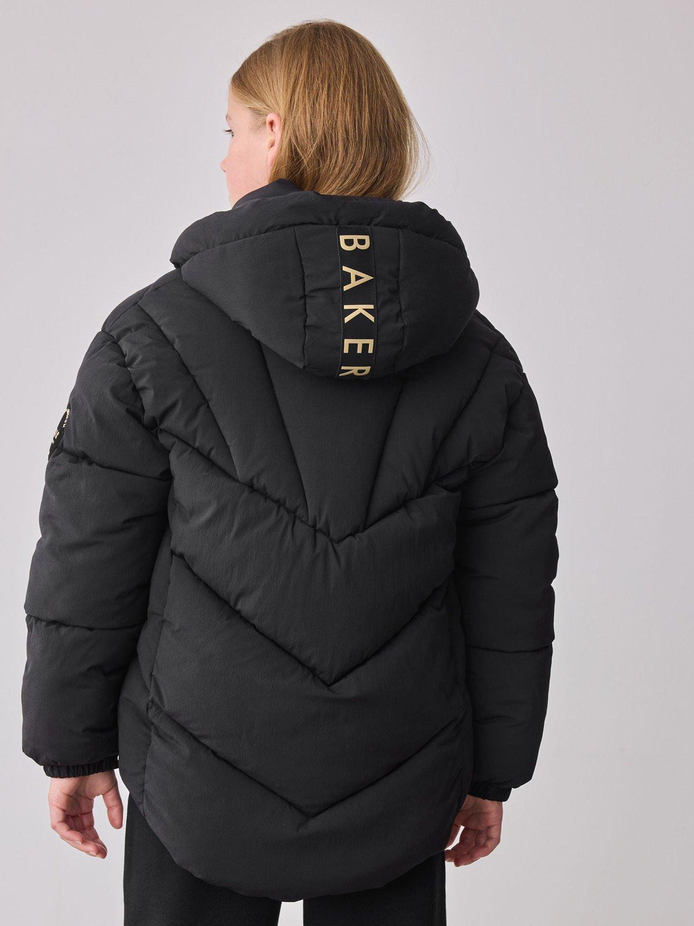 Image 2 of 6 of Ted Baker Older Girls Panel Coat - Black